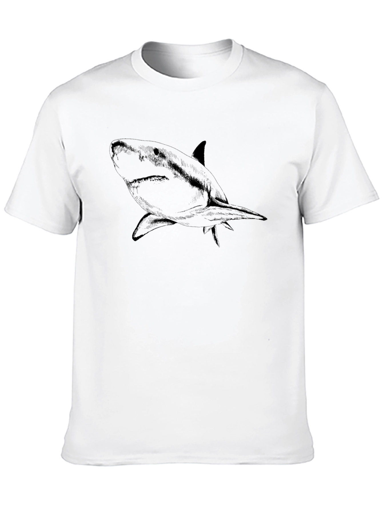 Mens Black Shark Graphic T-Shirt