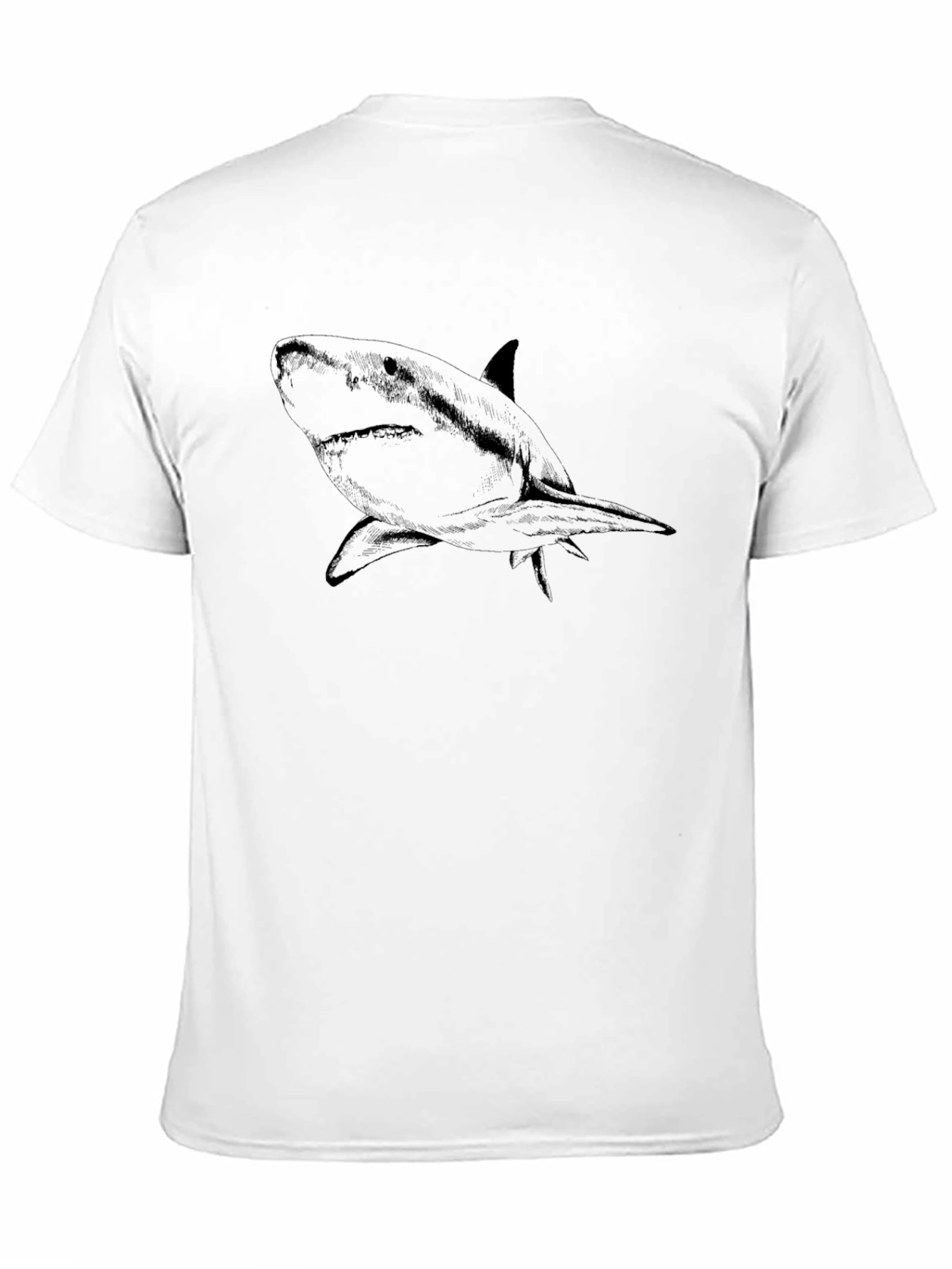 Mens Black Shark Graphic T-Shirt