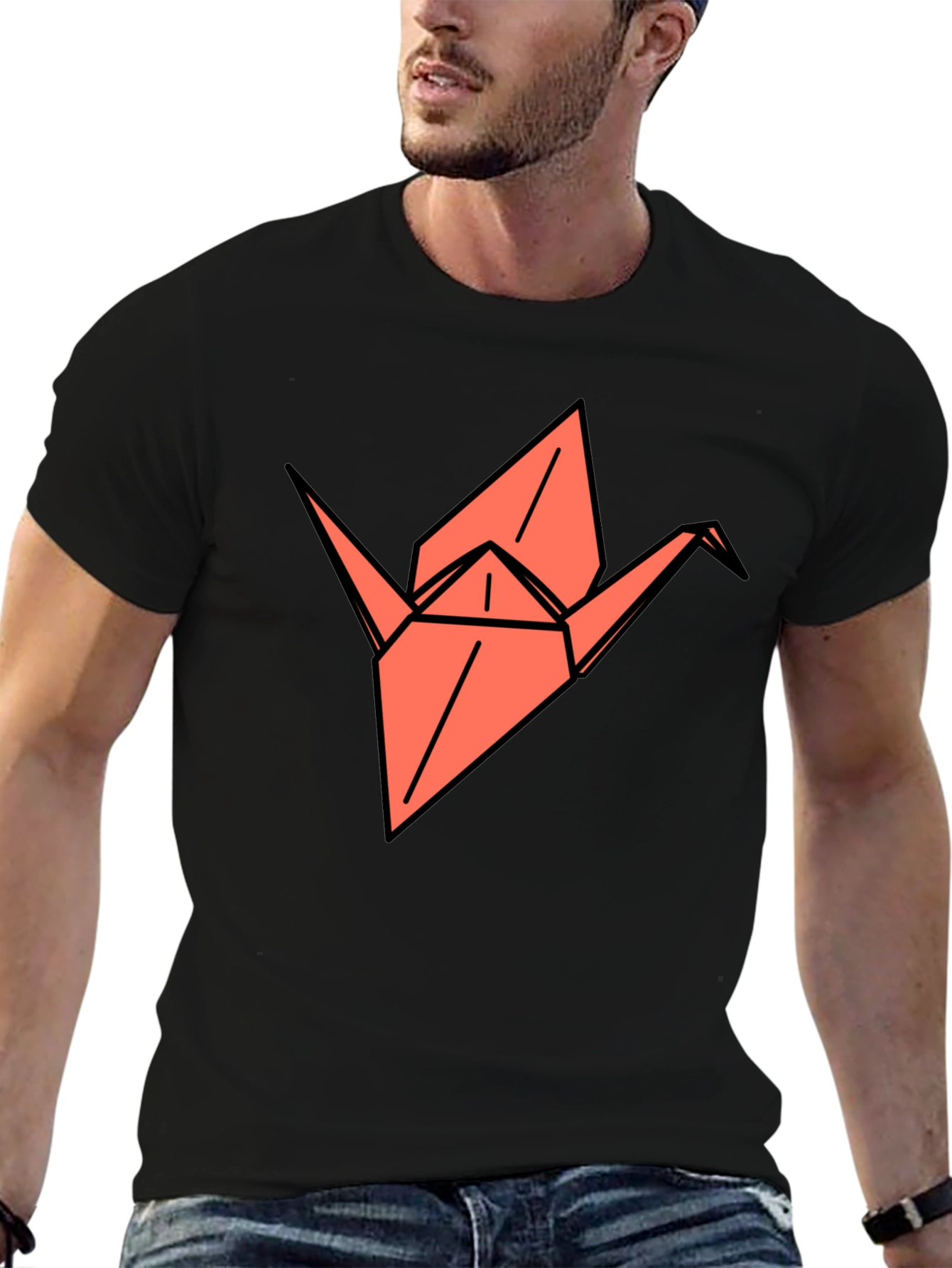 Origami Crane Graphic Tee - Stylish Comfort