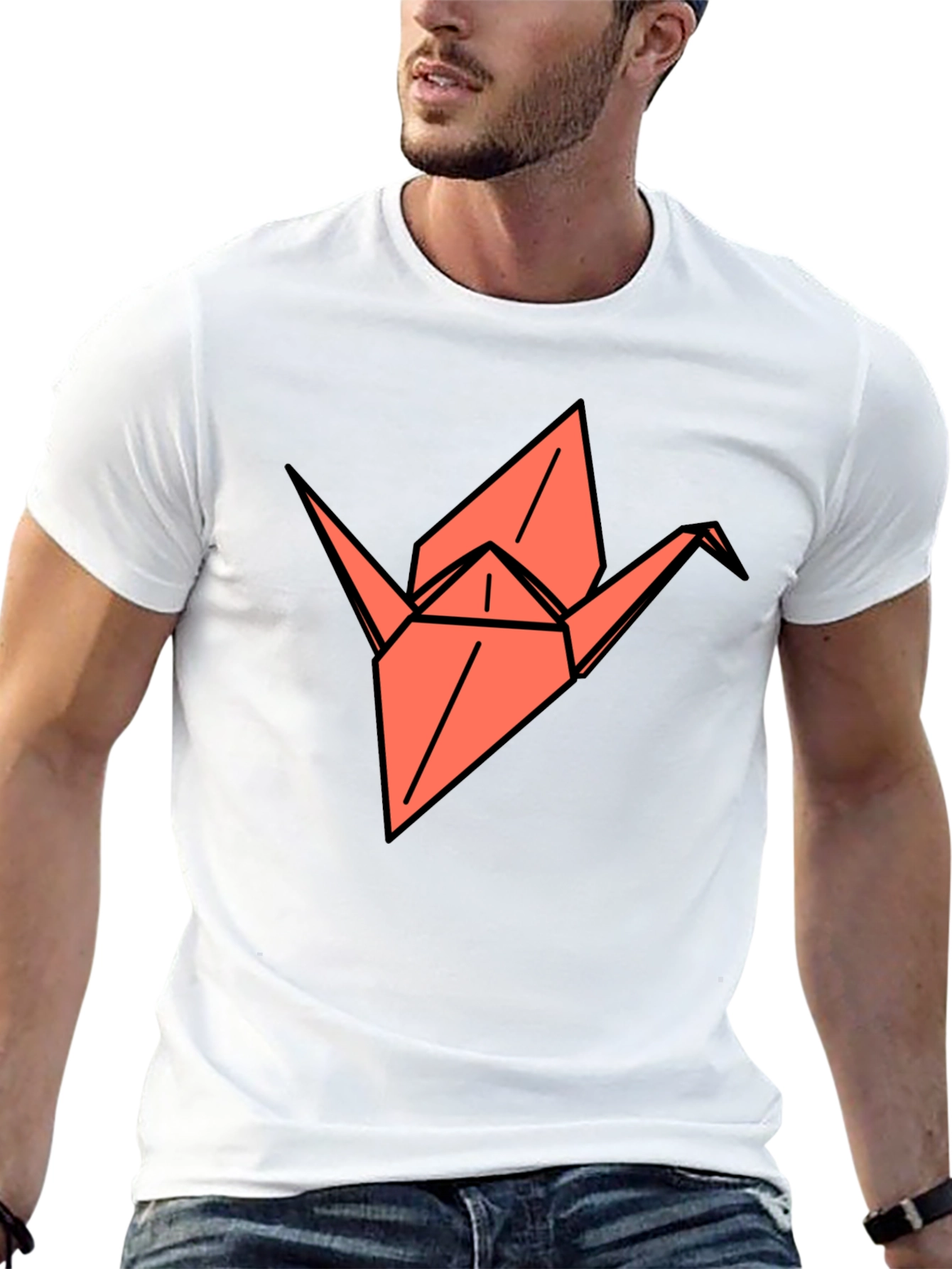 Origami Crane Graphic Tee - Stylish Comfort