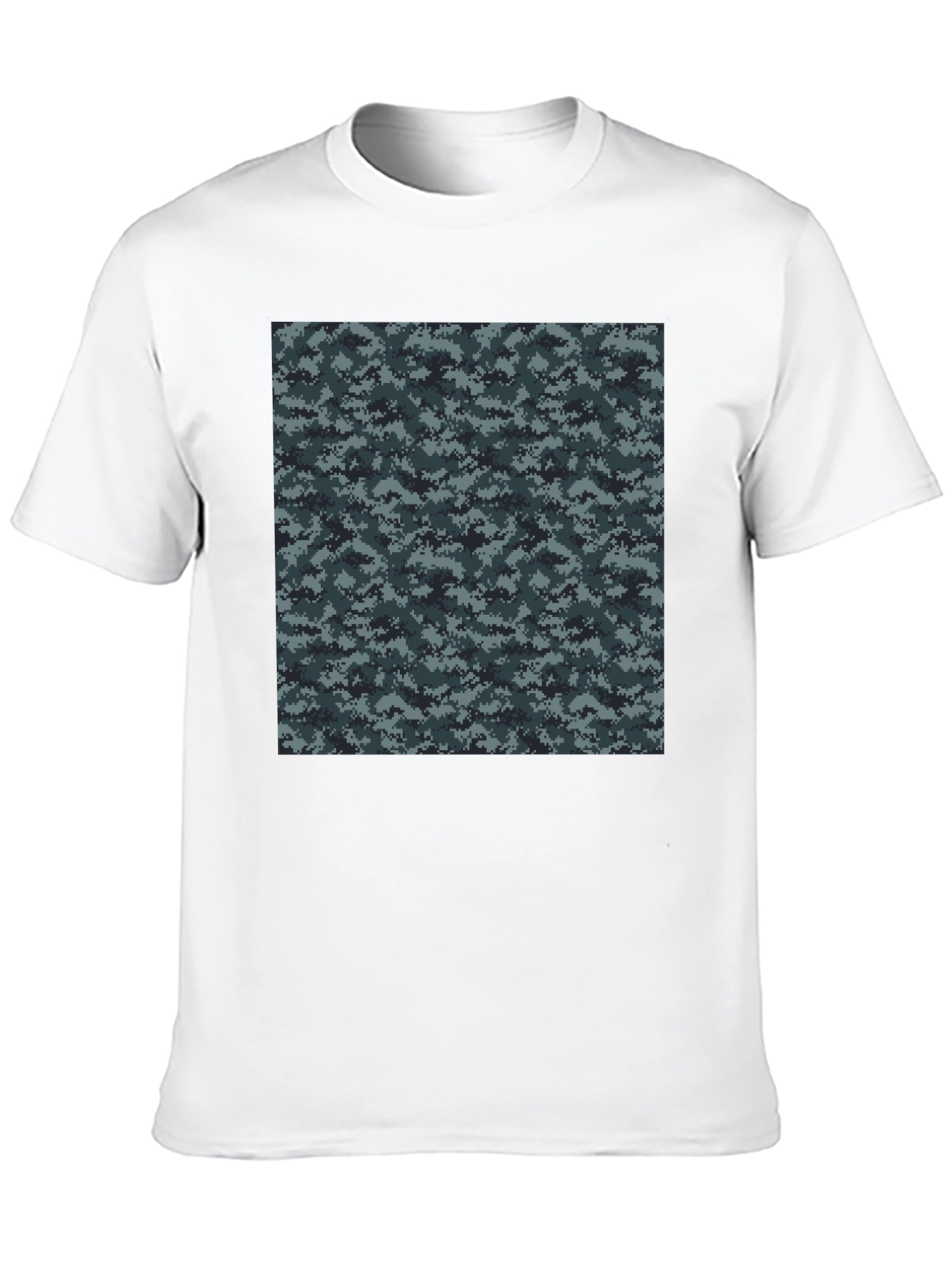 Camouflage Pattern Black T-Shirt
