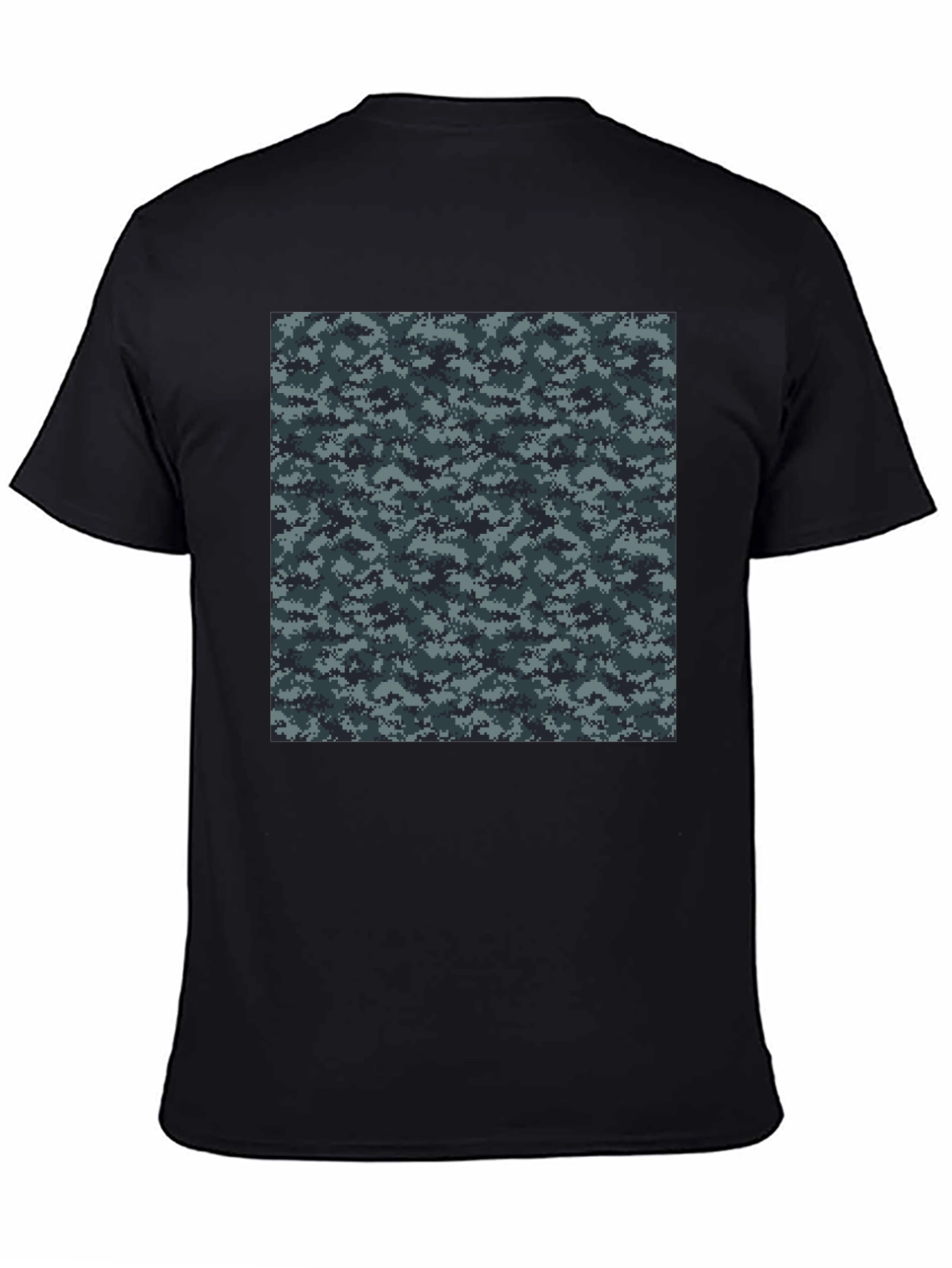 Camouflage Pattern Black T-Shirt