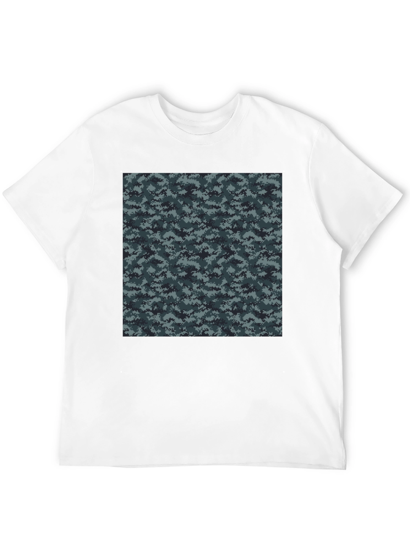Camouflage Pattern Black T-Shirt