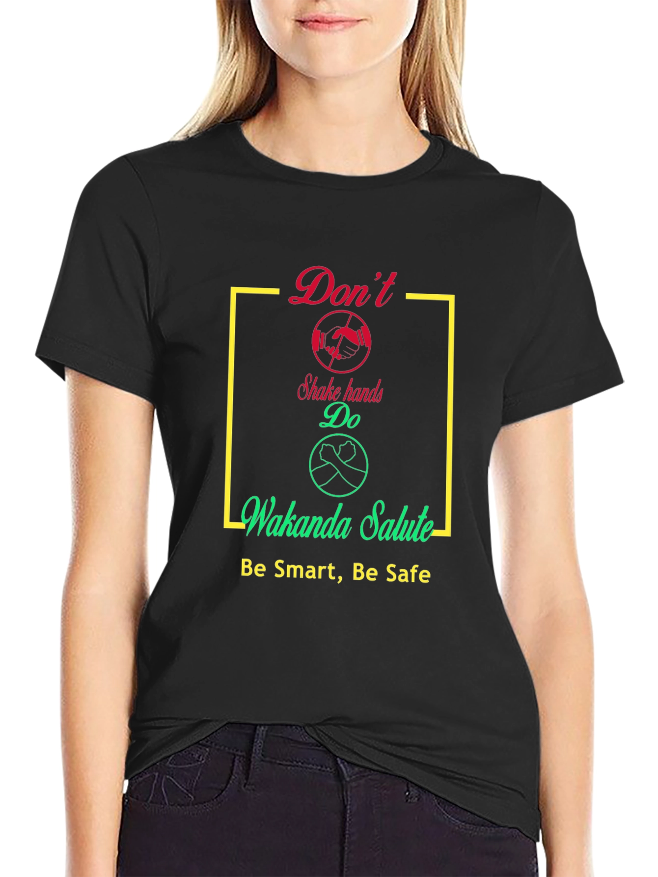 Wakanda Salute Graphic T-Shirt - Stay Safe