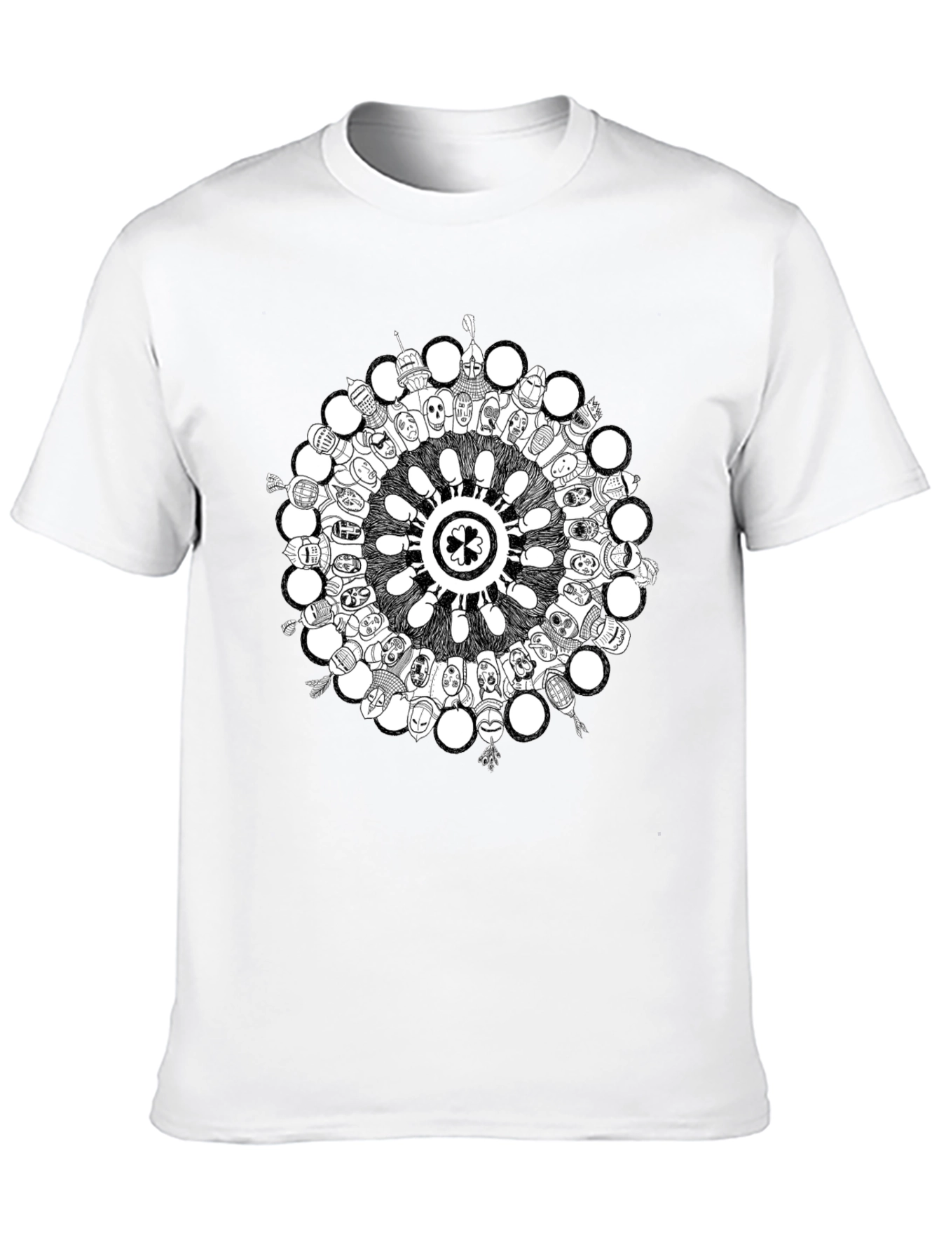 Unique Circle Graphic Tee - Soft Cotton Blend Shirt