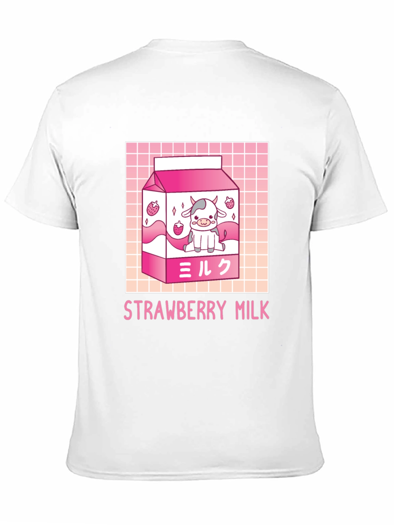 Kawaii Strawberry Milk Cow Graphic Tee
