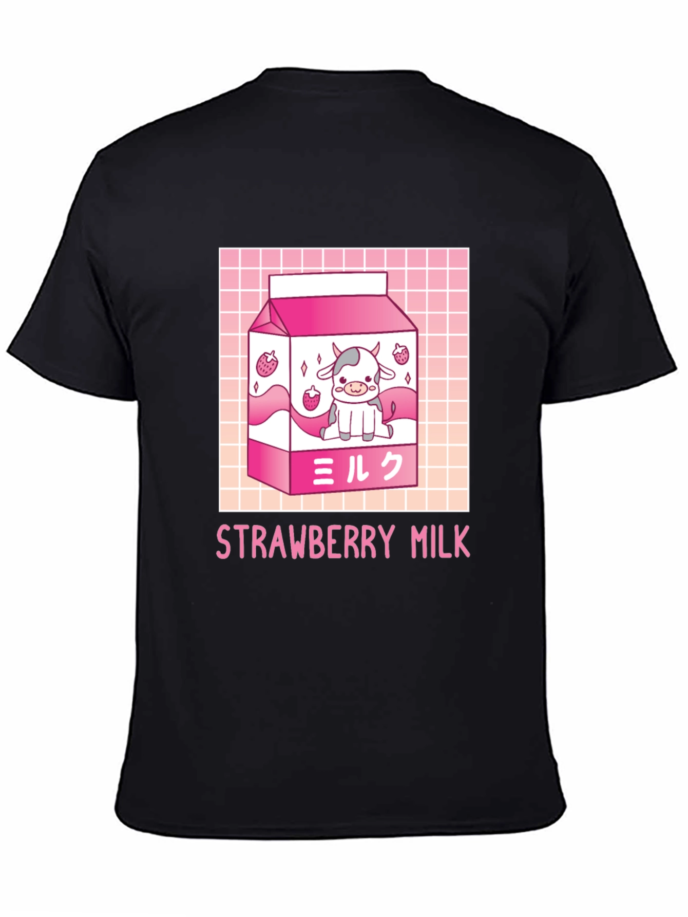 Kawaii Strawberry Milk Cow Graphic Tee