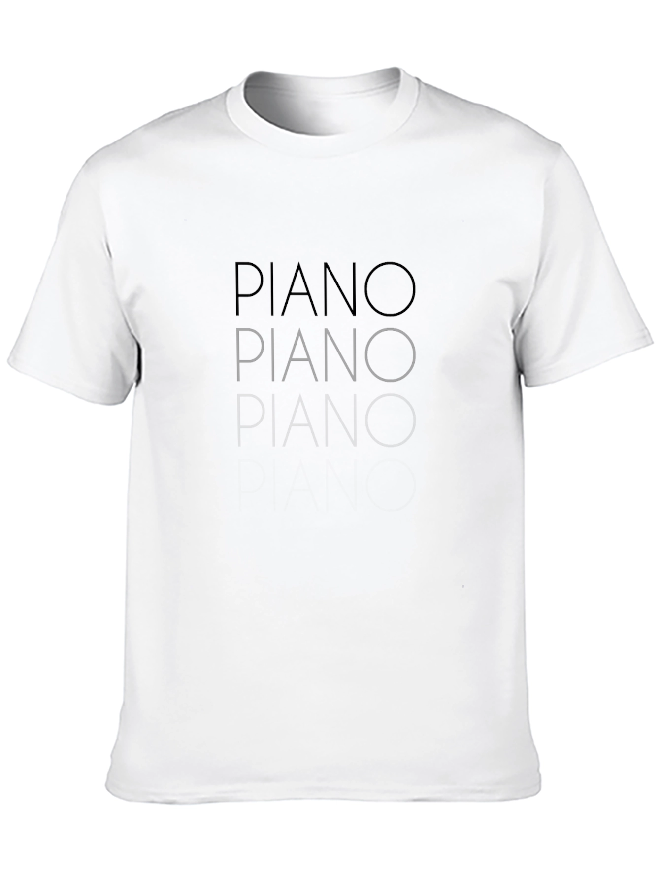 Piano Graphic Black Tee Shirt
