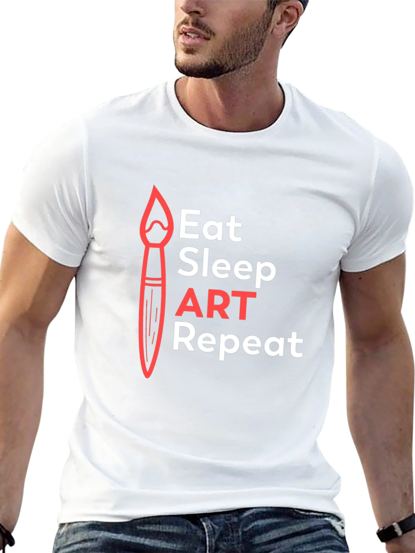 Eat Sleep Art Repeat Graphic Tee - Artist T-Shirt