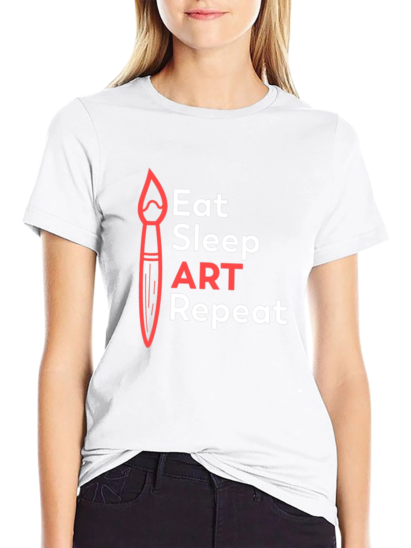 Eat Sleep Art Repeat Graphic Tee - Artist T-Shirt