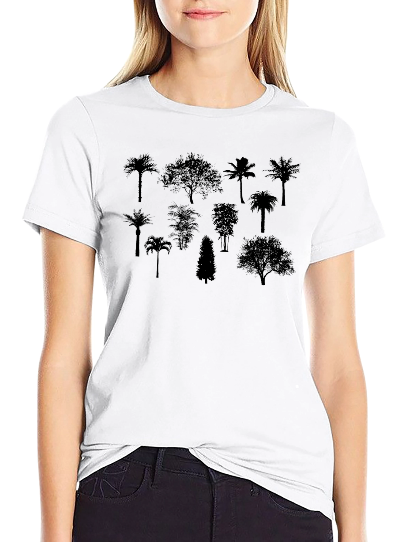 Silhouette Trees Black Graphic Tee