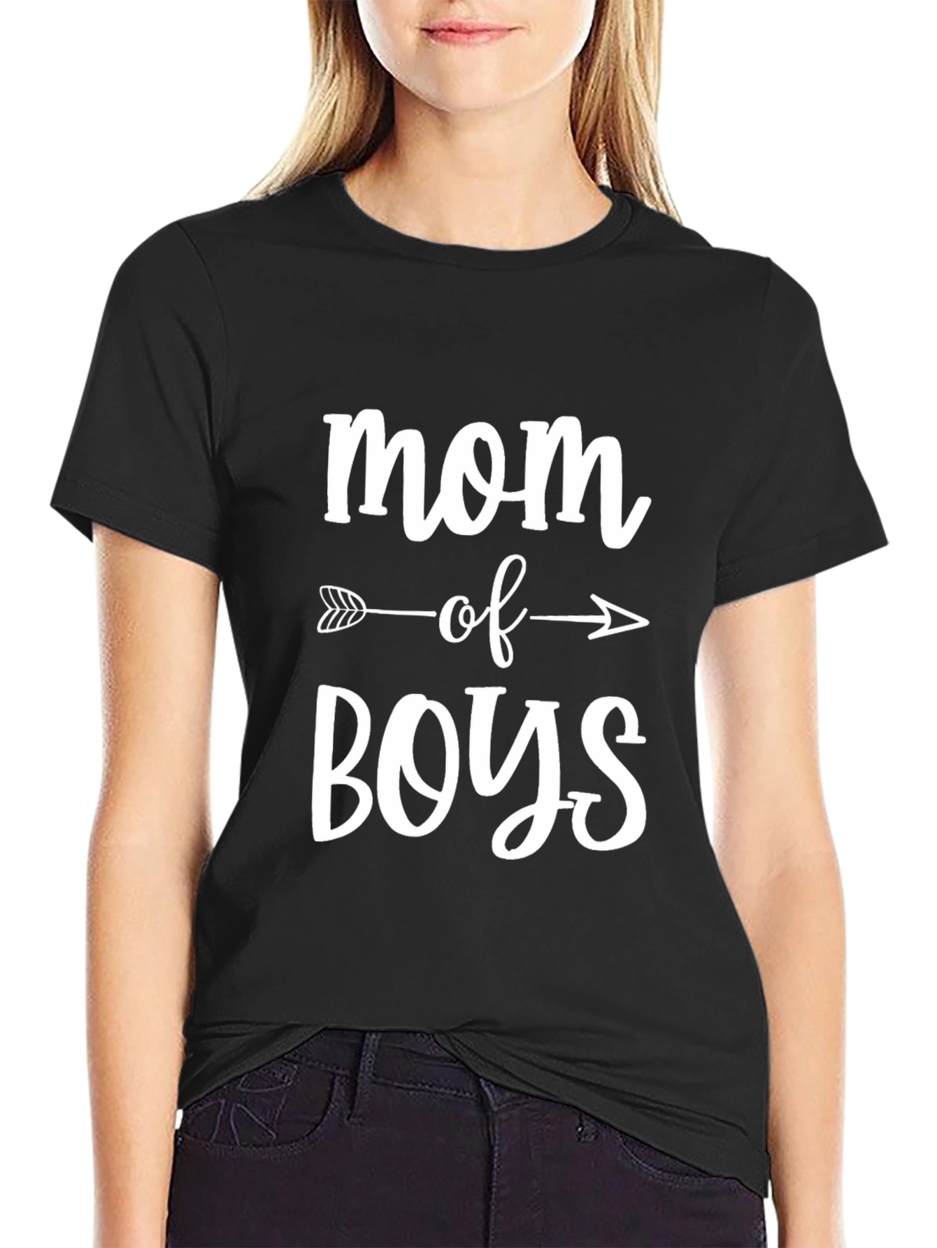 Mom of Boys T-Shirt - Cute Arrow Design