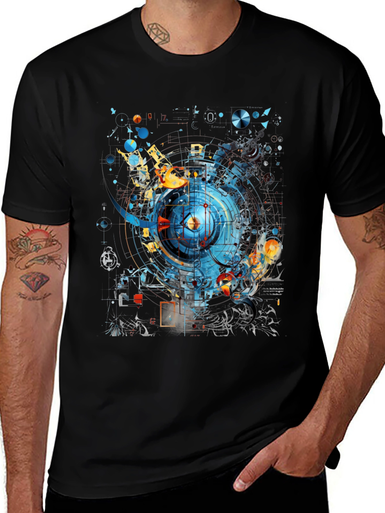 Abstract Tech Graphic Tee