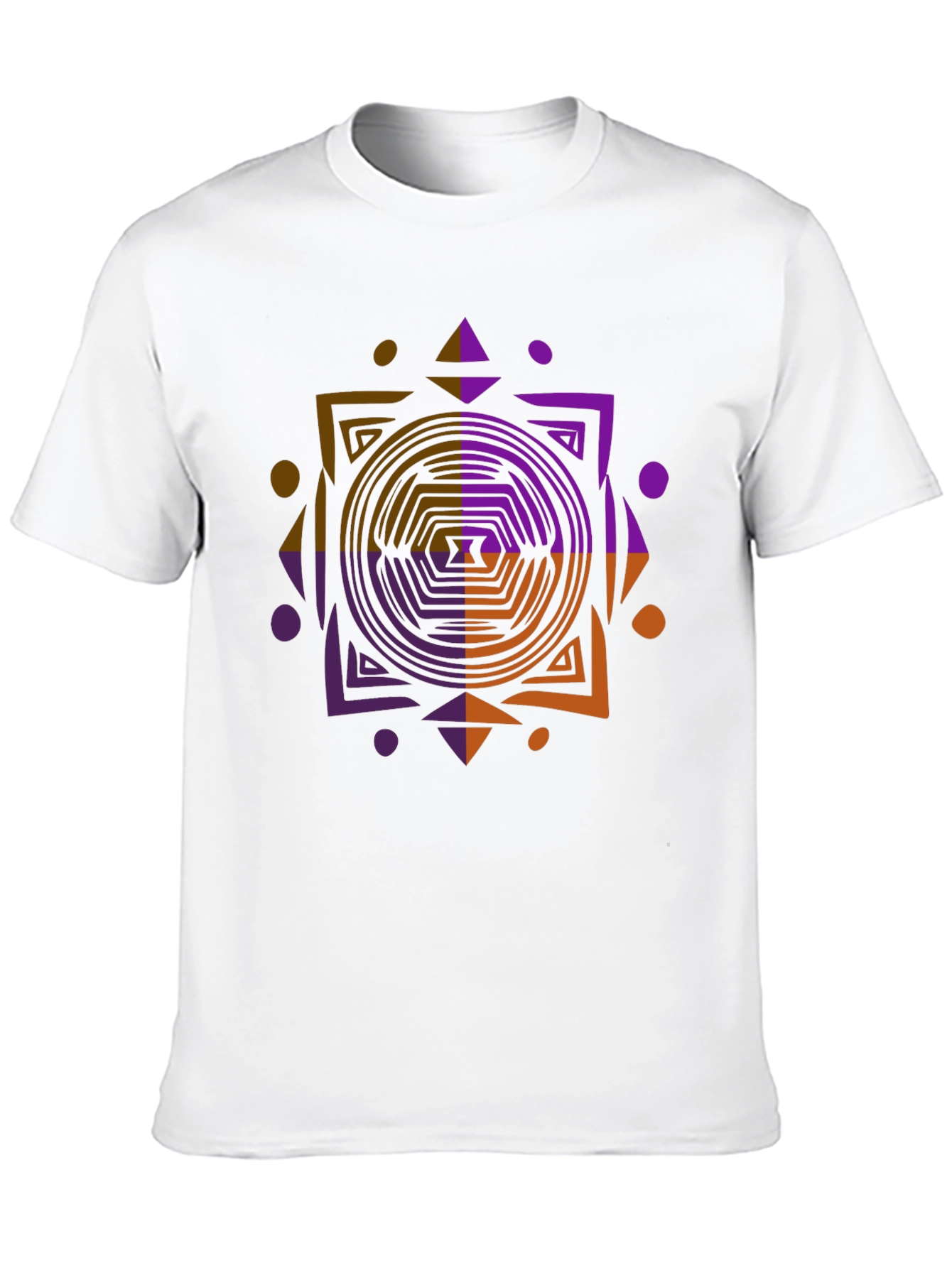 Geometric Graphic Print Tee - Modern Black T-Shirt