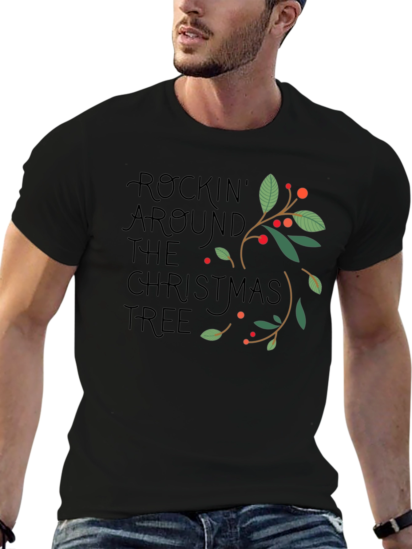 Rockin Around the Christmas Tree Graphic T-Shirt