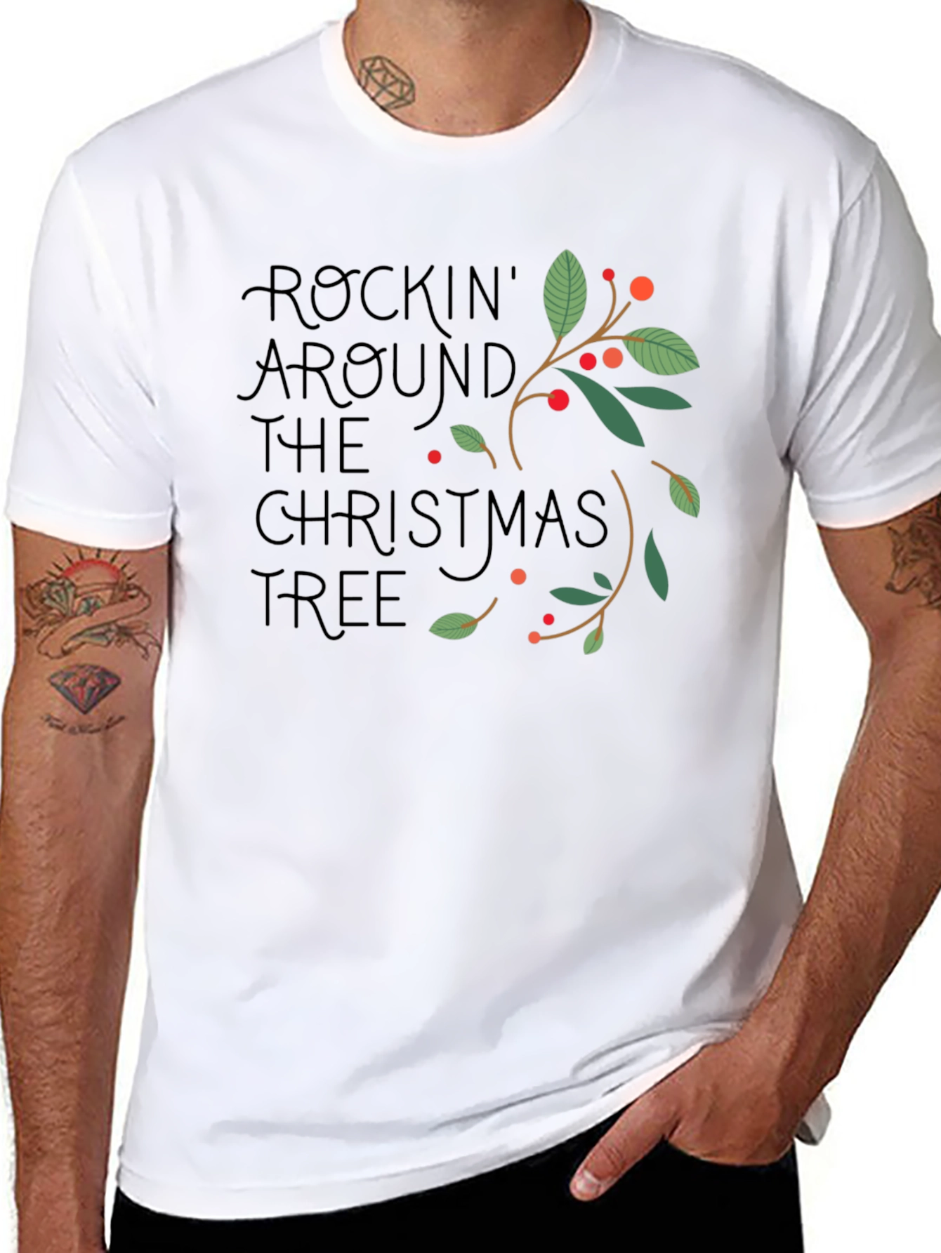 Rockin Around the Christmas Tree Graphic T-Shirt