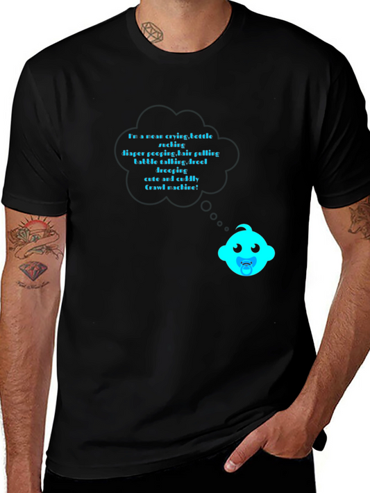 Funny Baby Crawl Machine Black T-Shirt
