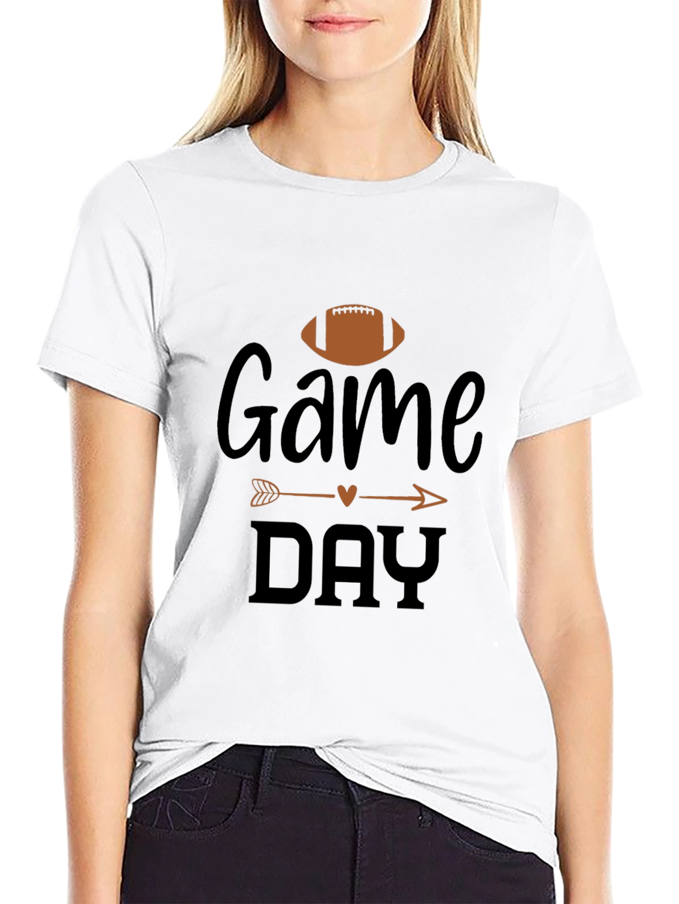 Game Day Football Graphic Tee - Black
