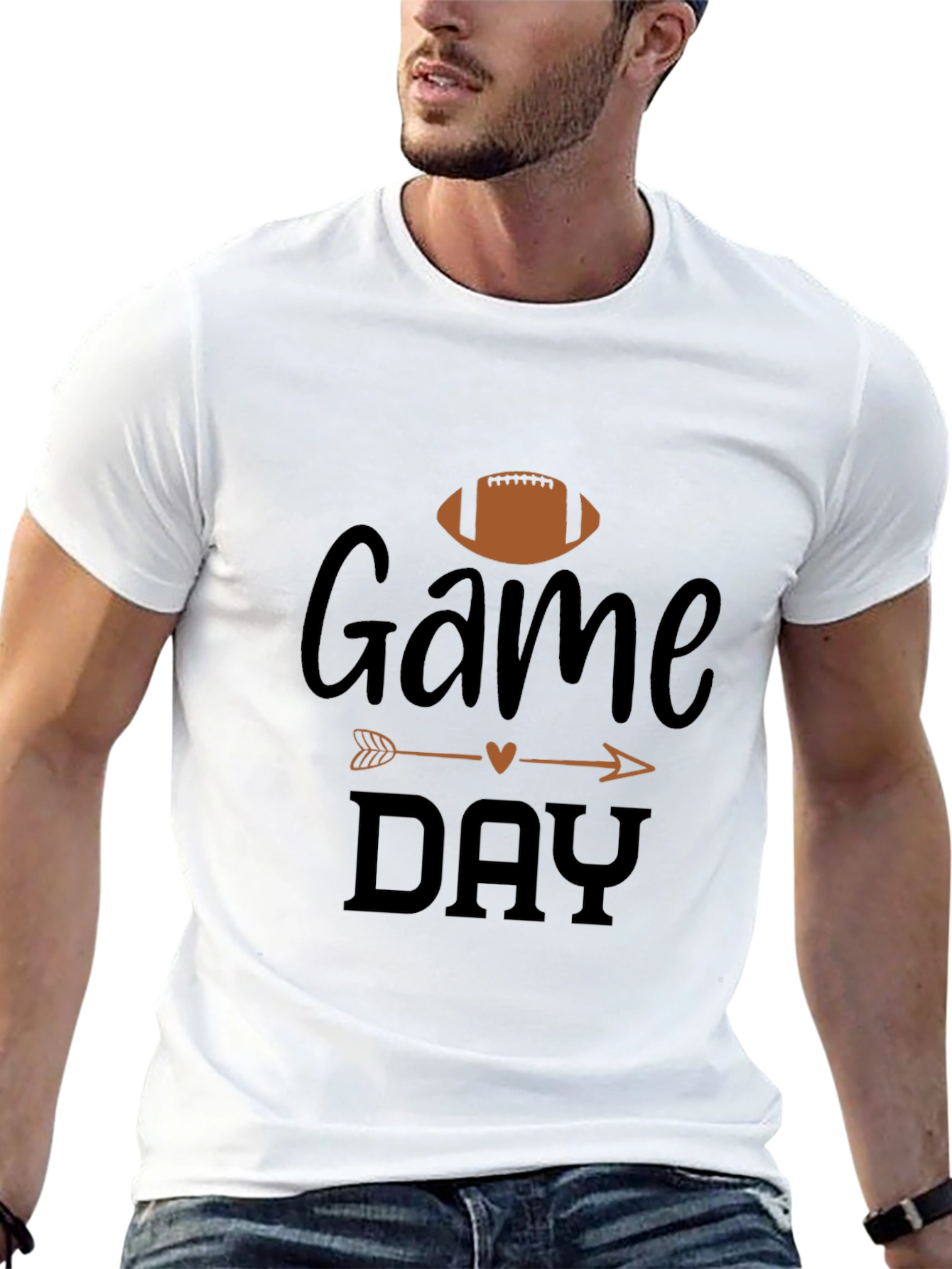 Game Day Football Graphic Tee - Black