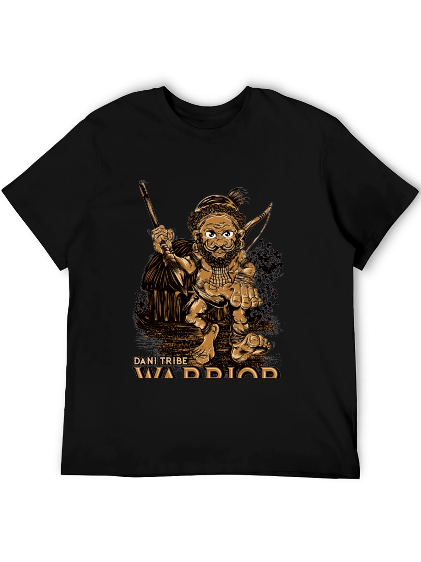 Dani Tribe Warrior Graphic T-Shirt - Black