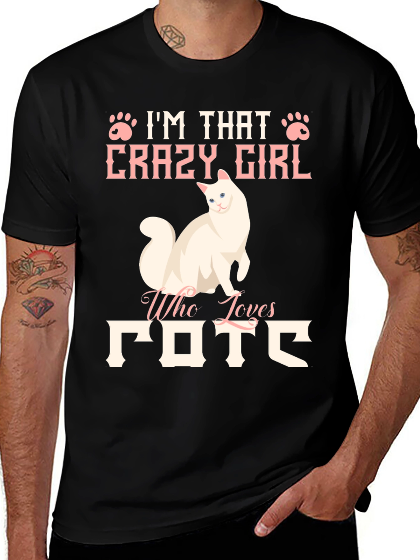 Crazy Cat Lady Graphic Tee Shirt
