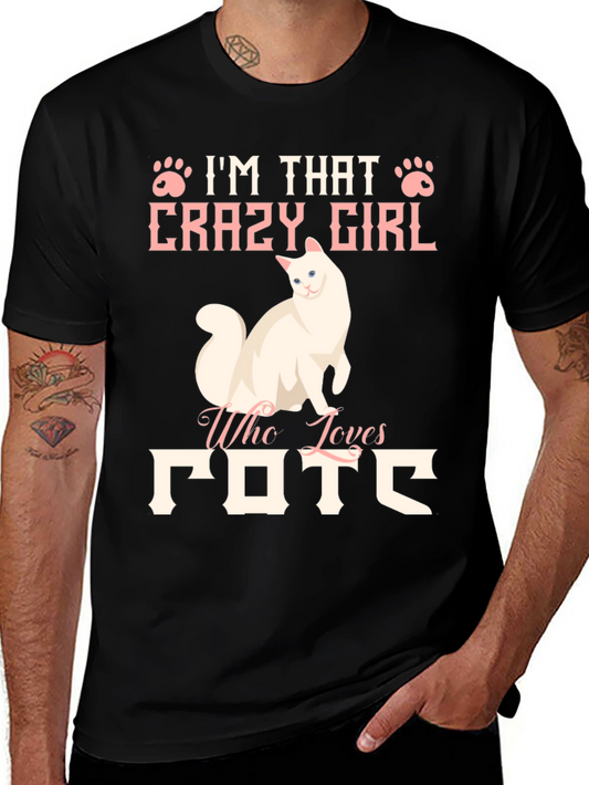 Crazy Cat Lady Graphic Tee Shirt