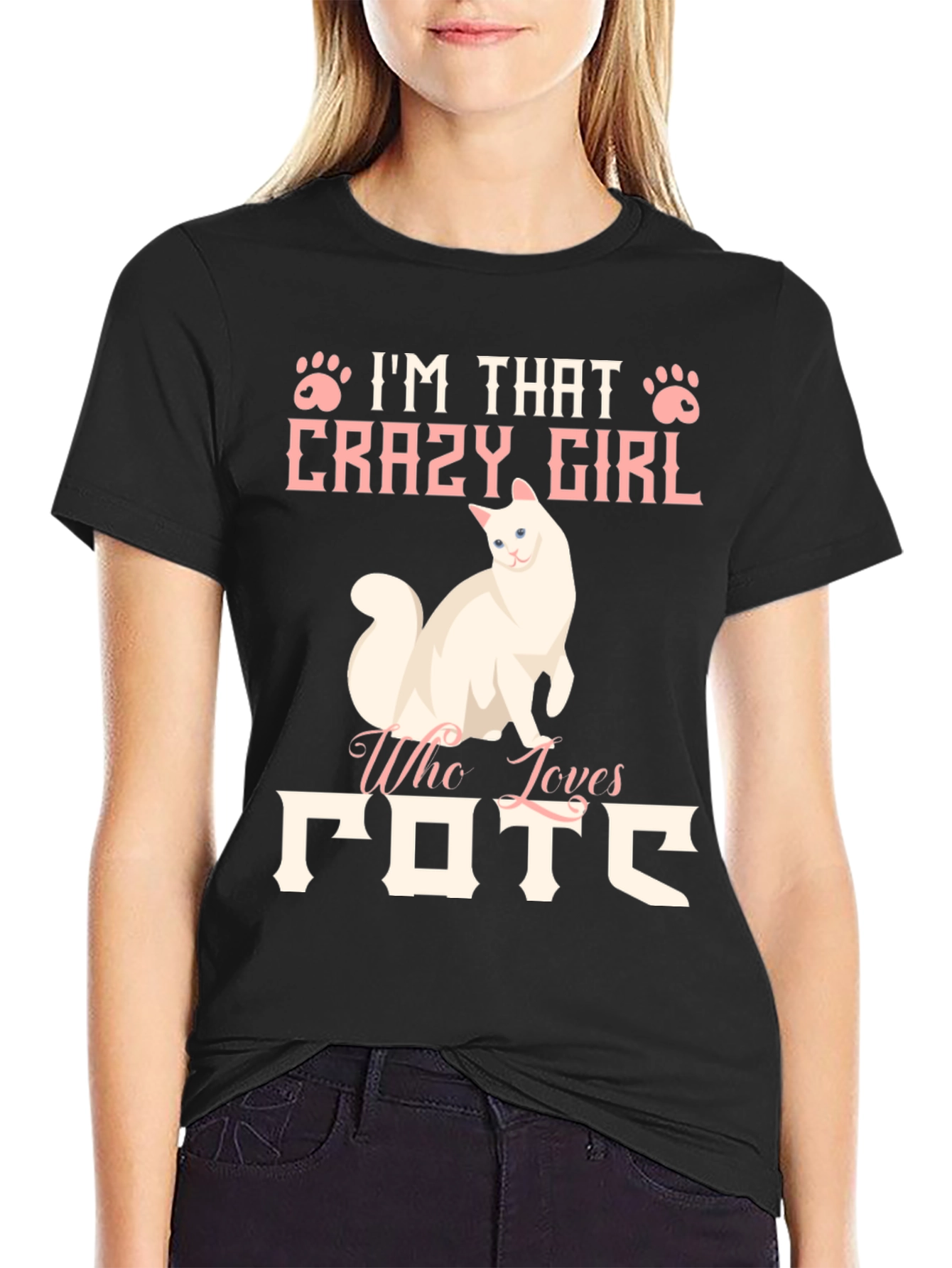 Crazy Cat Lady Graphic Tee Shirt