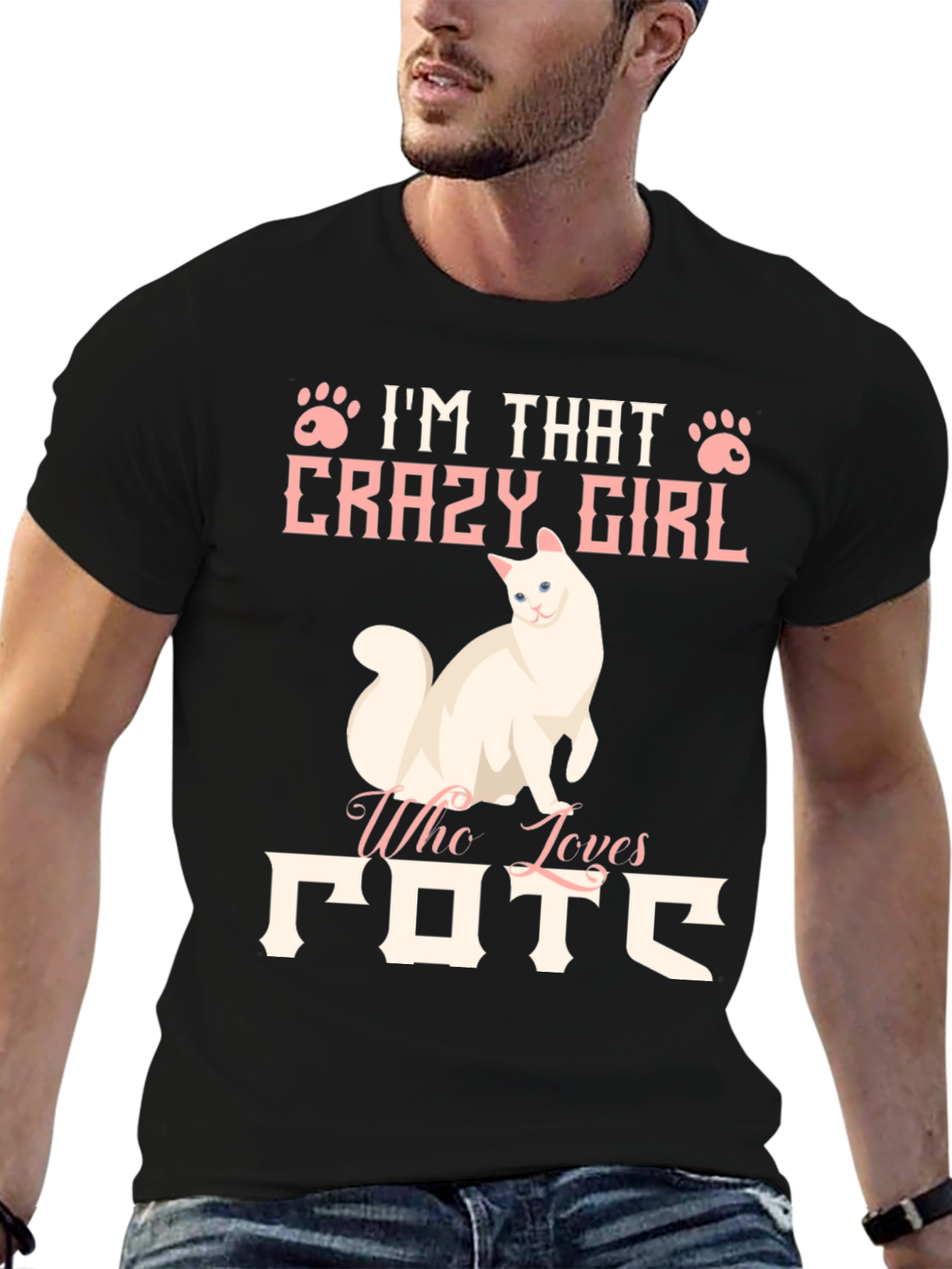 Crazy Cat Lady Graphic Tee Shirt