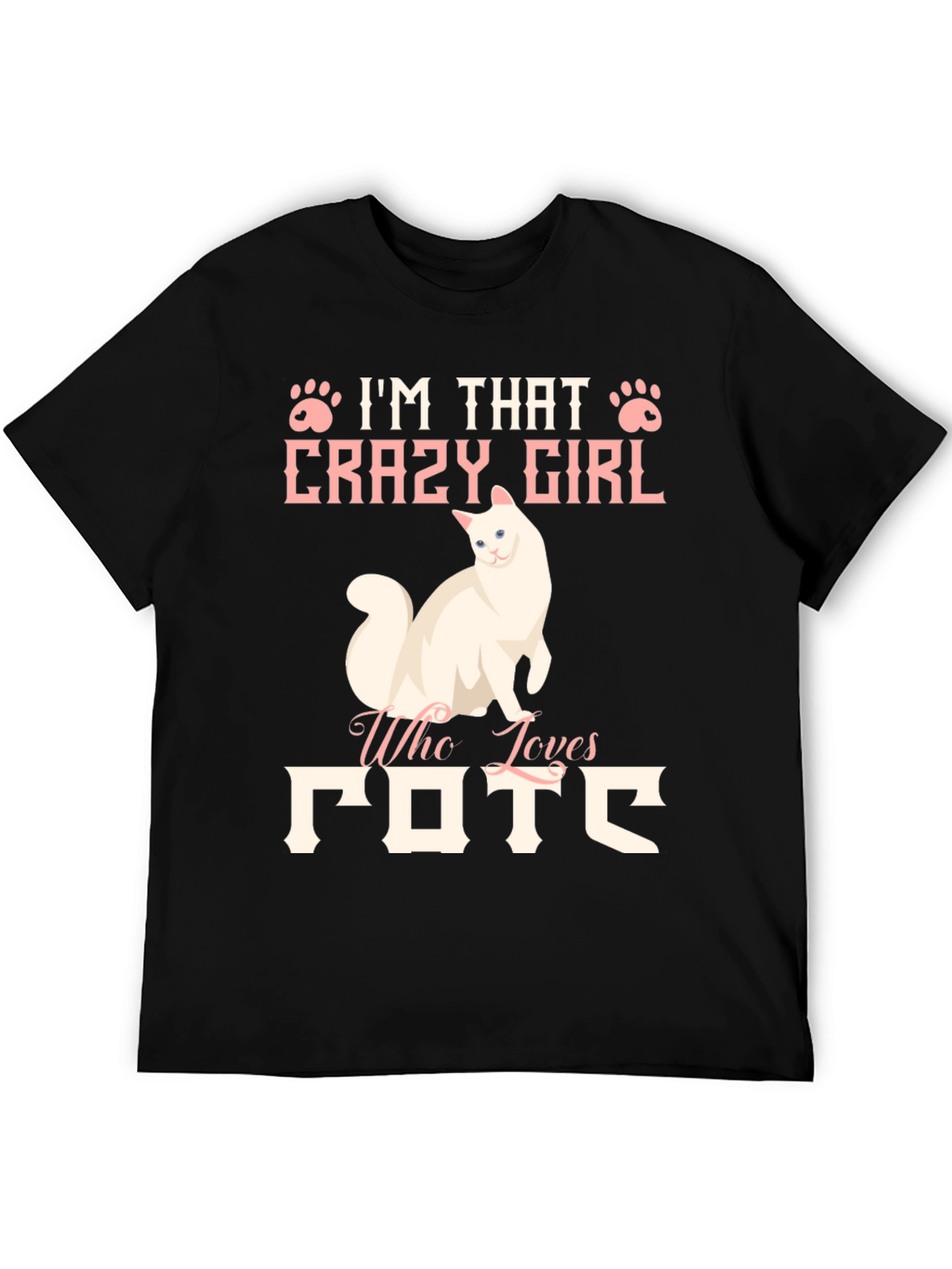 Crazy Cat Lady Graphic Tee Shirt
