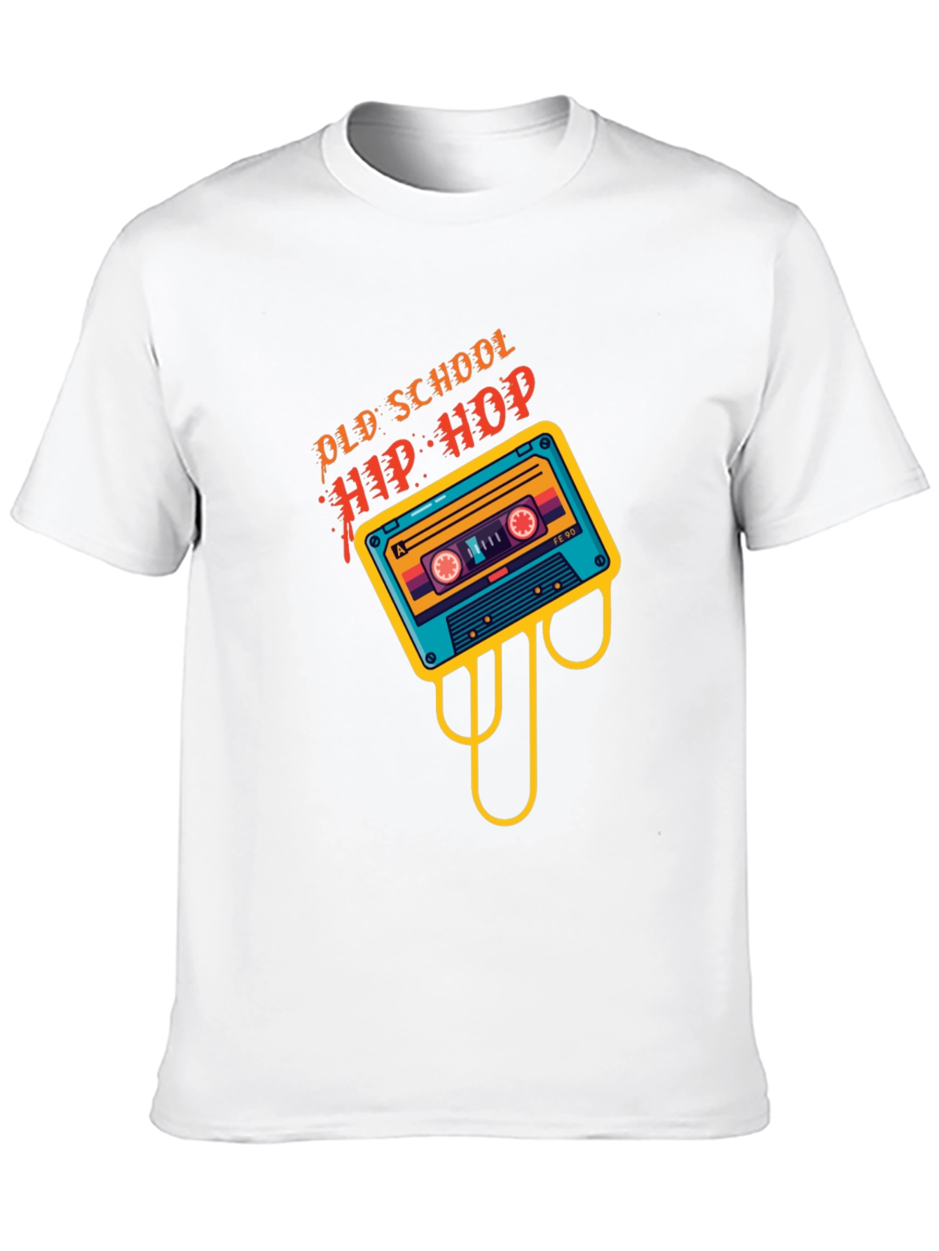 Old School Hip Hop Cassette Graphic Tee - Black