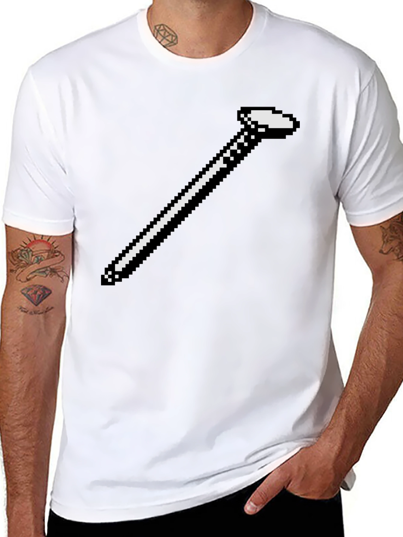 Retro Pixel Golf Club T-Shirt - Gamer Style Tee