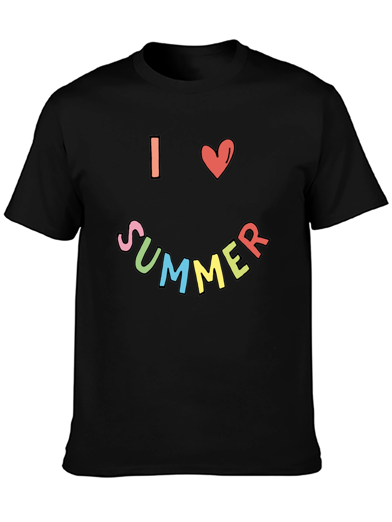 I Love Summer T-Shirt Black