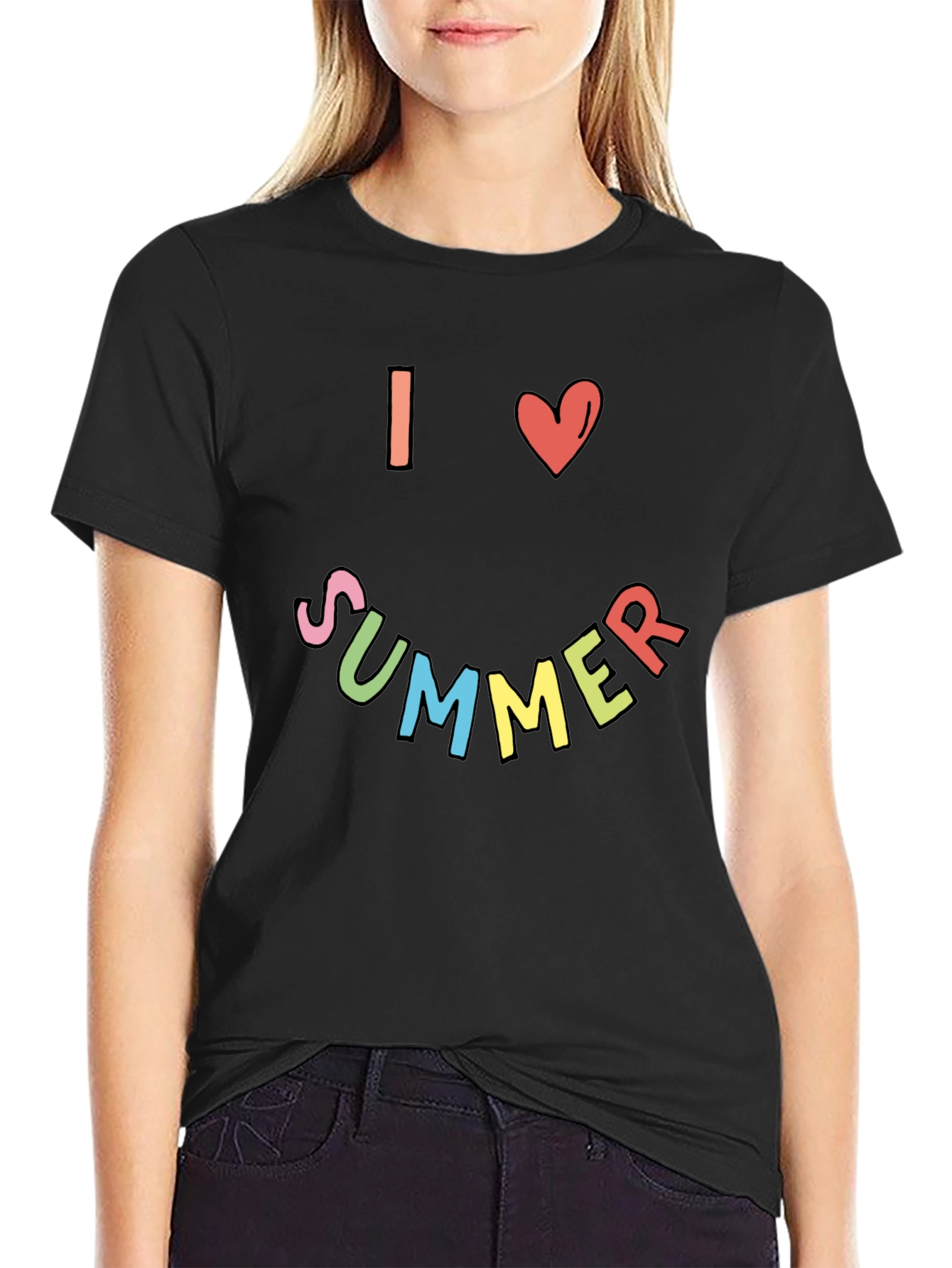 I Love Summer T-Shirt Black