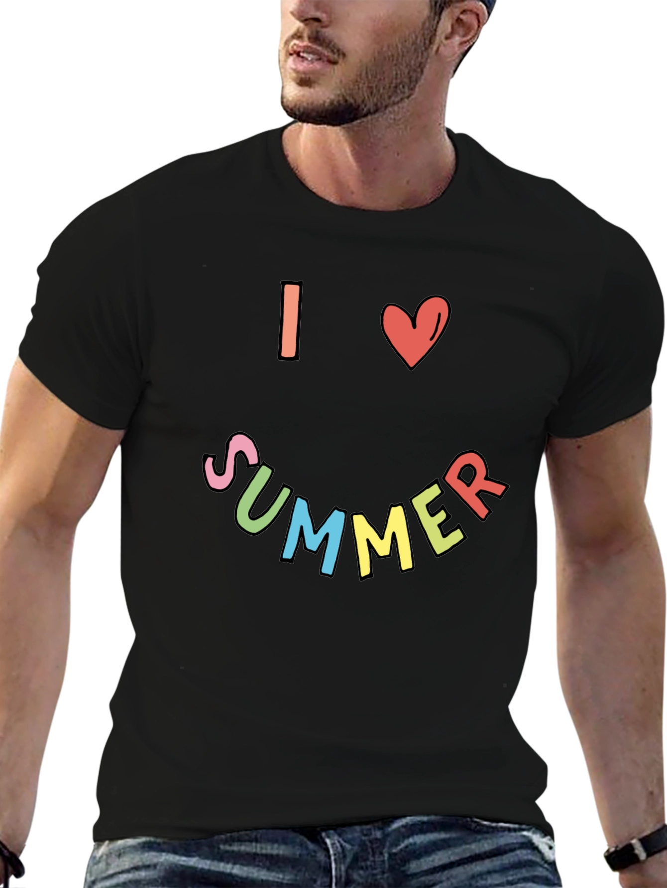 I Love Summer T-Shirt Black