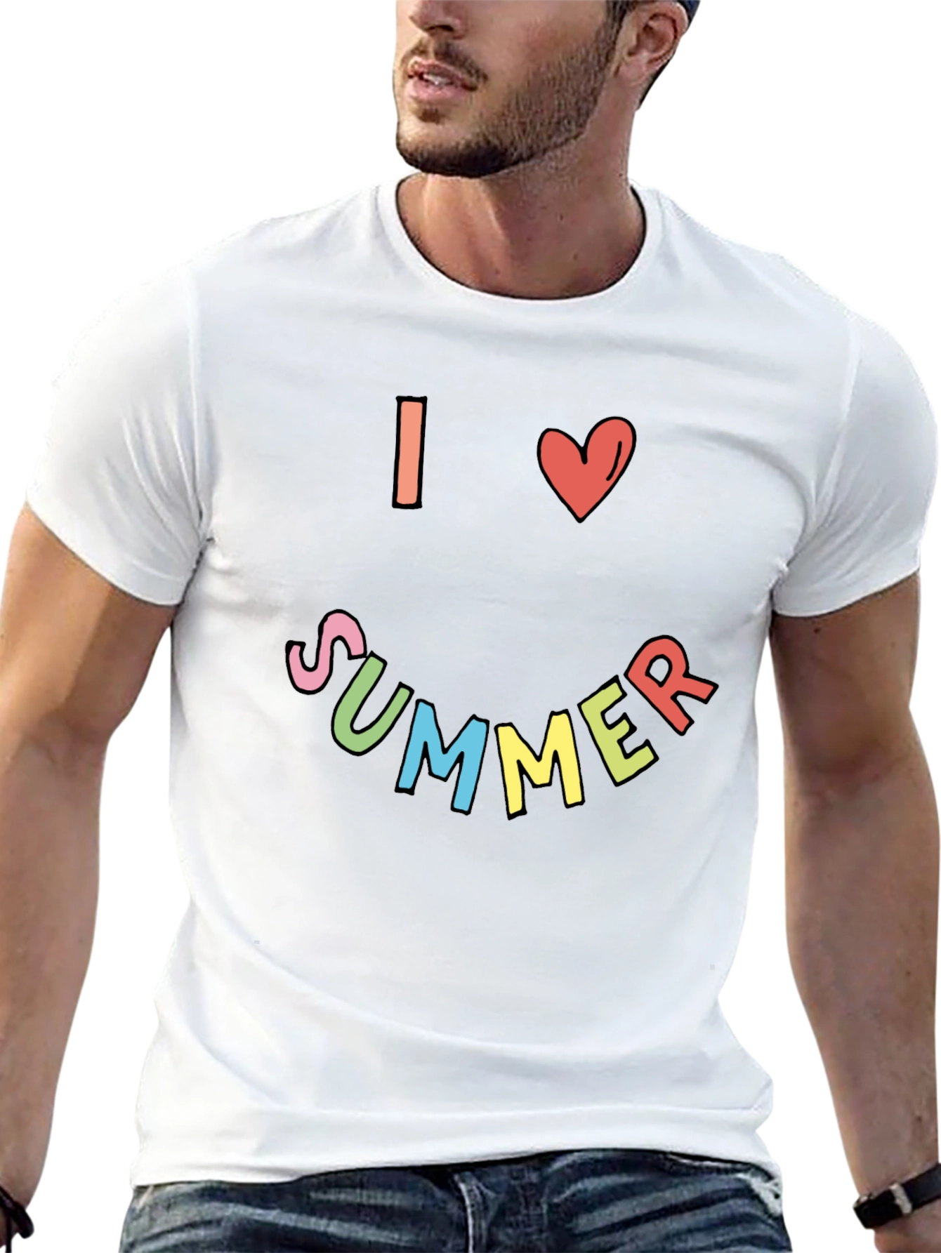 I Love Summer T-Shirt Black