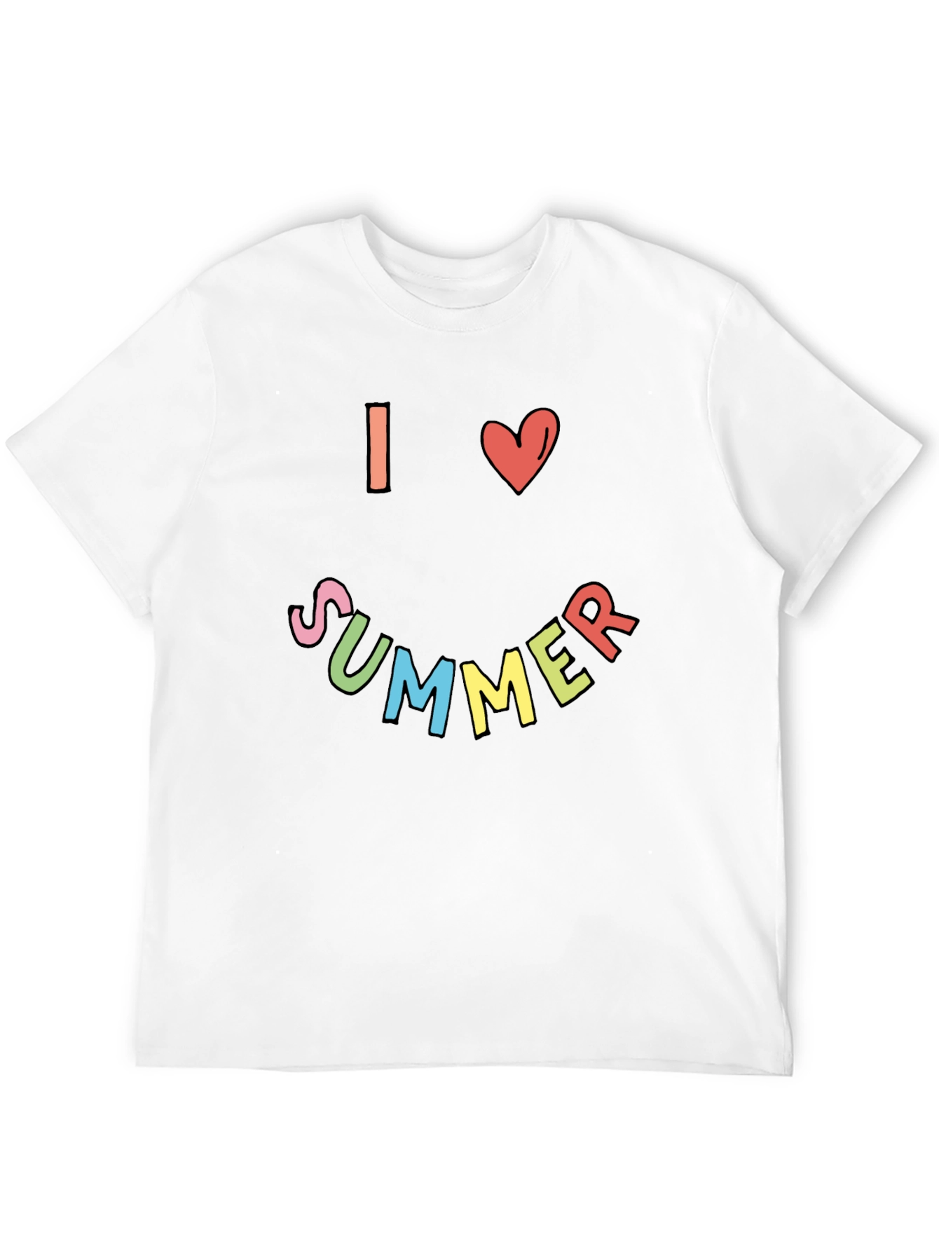 I Love Summer T-Shirt Black