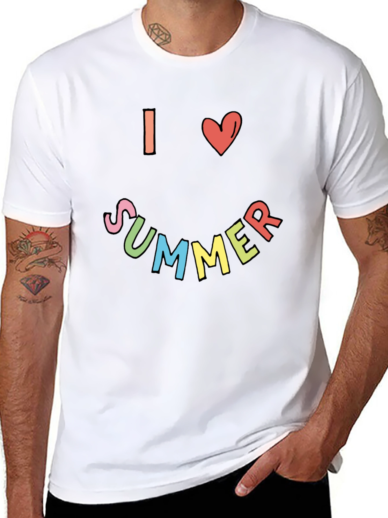I Love Summer T-Shirt Black