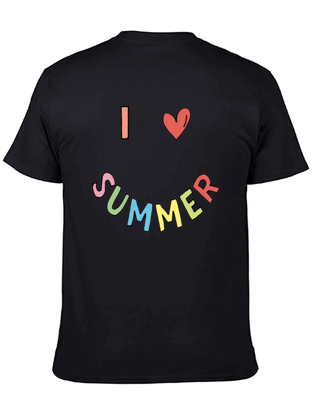I Love Summer T-Shirt Black