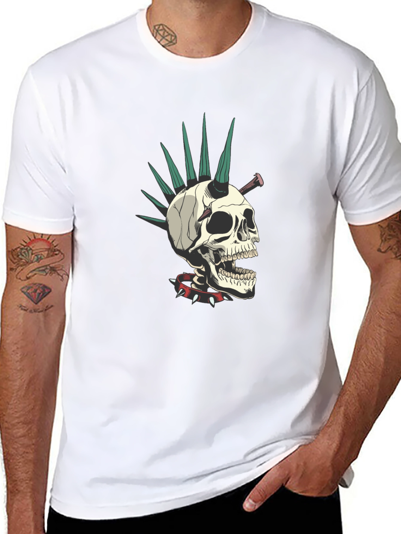 Punk Skull T-Shirt - Edgy Streetwear Tee