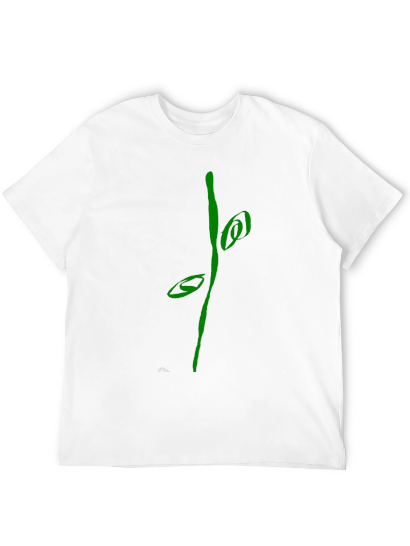 Abstract Green Graphic Black T-Shirt