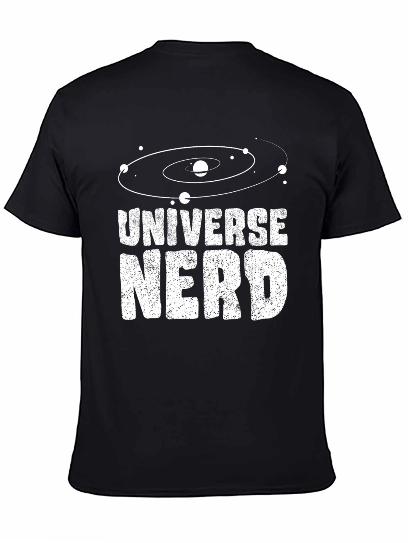 Universe Nerd Graphic Tee - Black Cotton T-Shirt