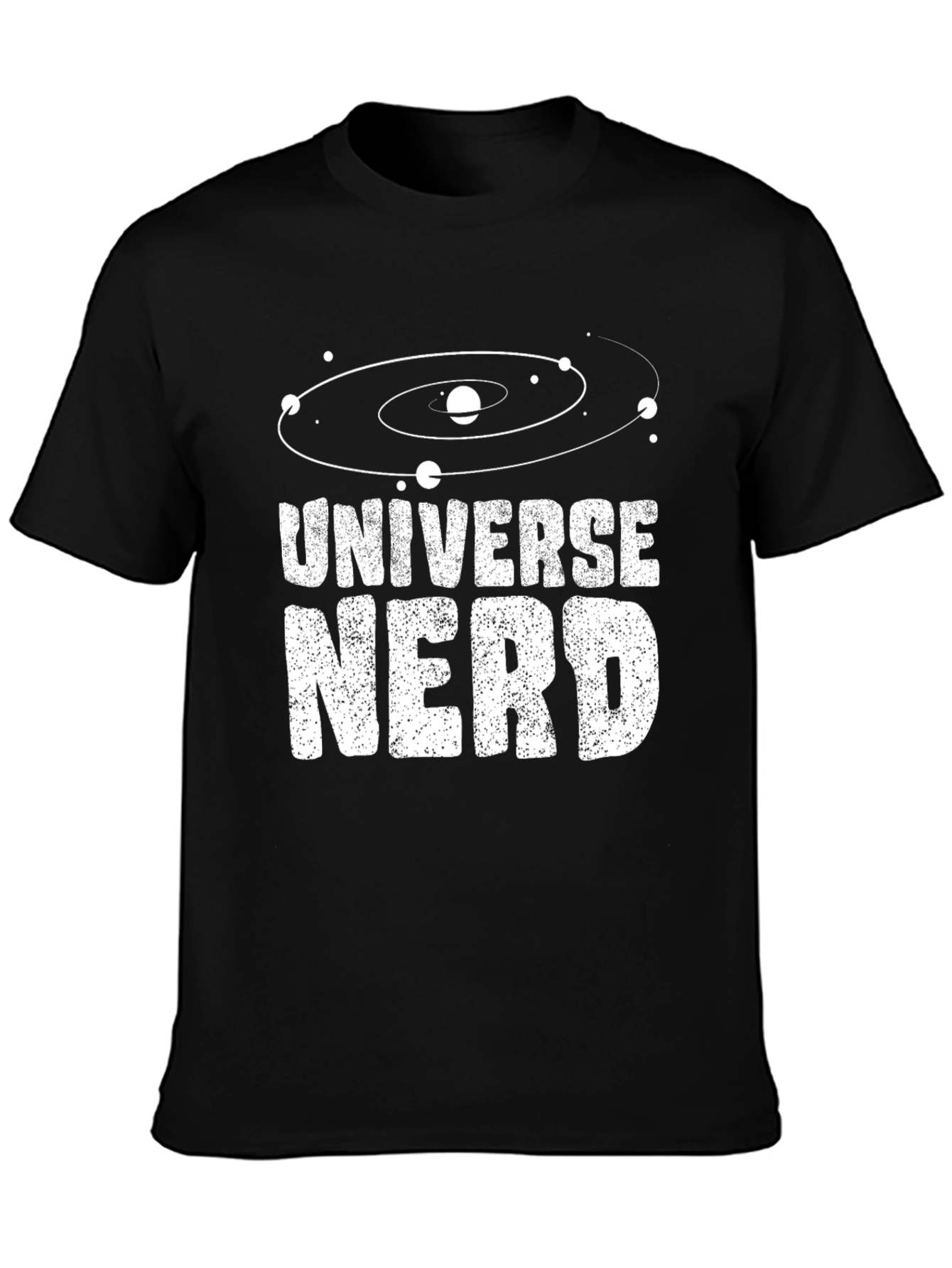 Universe Nerd Graphic Tee - Black Cotton T-Shirt