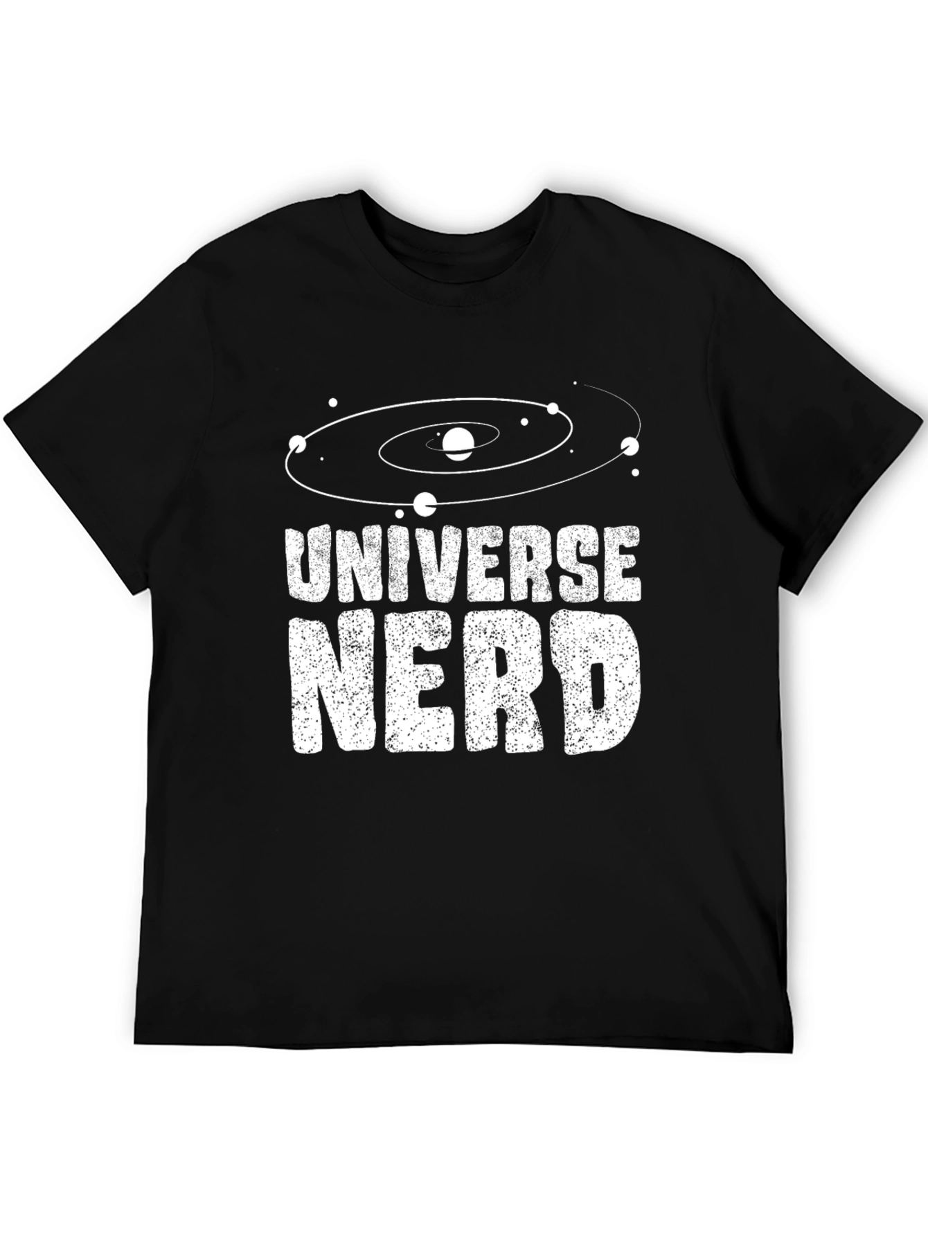 Universe Nerd Graphic Tee - Black Cotton T-Shirt