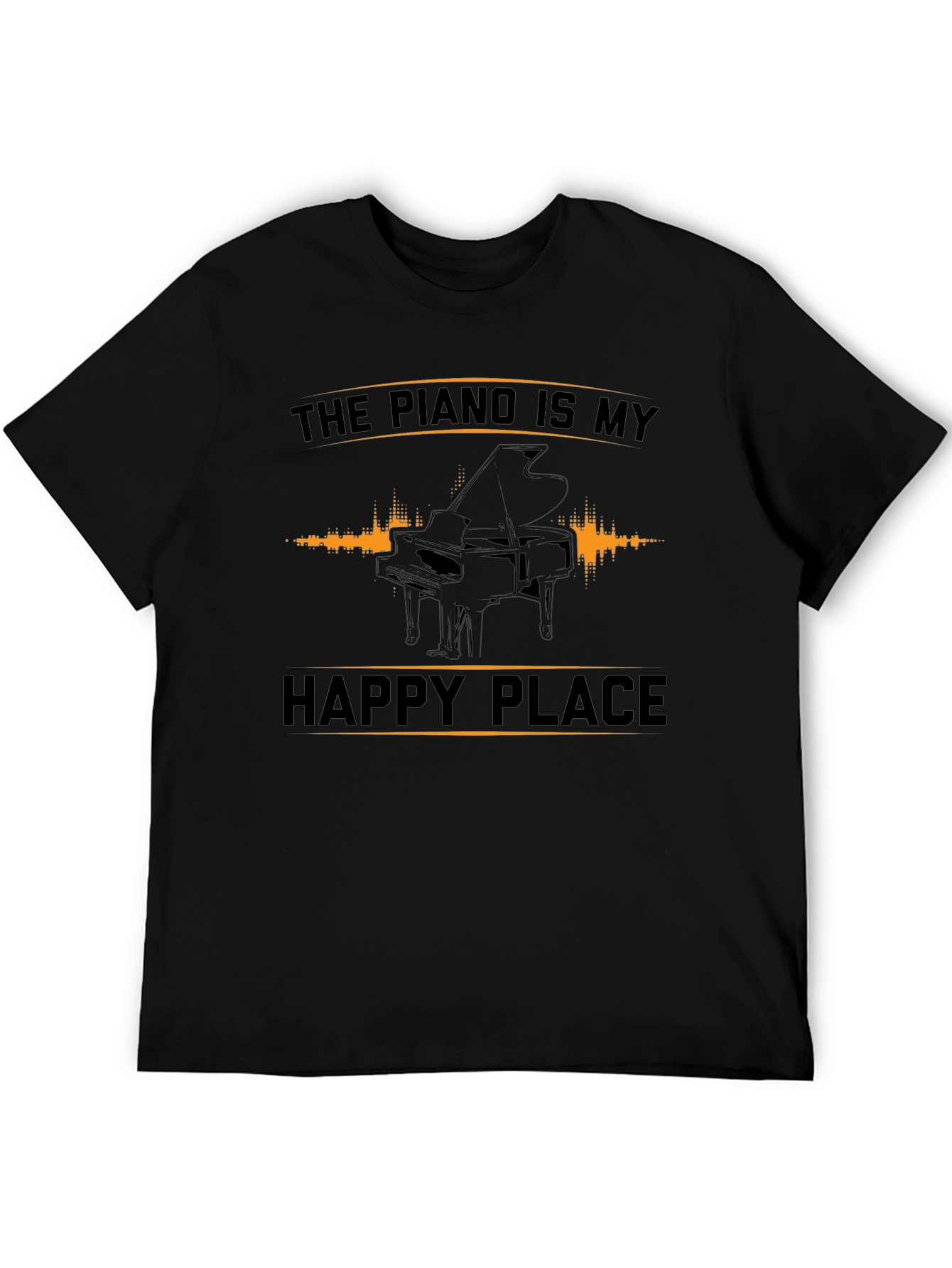 Piano Is My Happy Place Graphic Tee