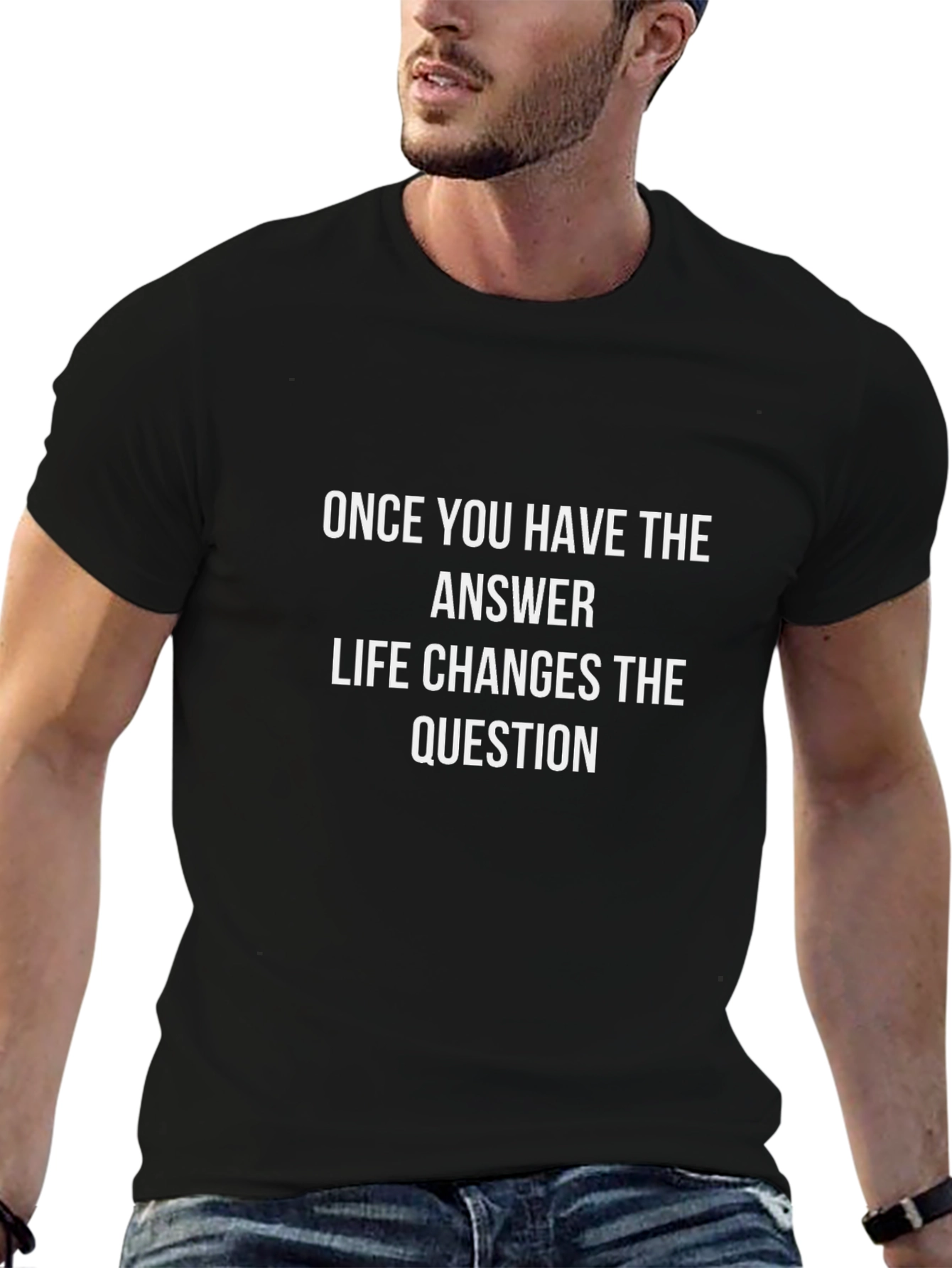 Answer Changes Question Graphic Tee - Unisex Cotton T-Shirt