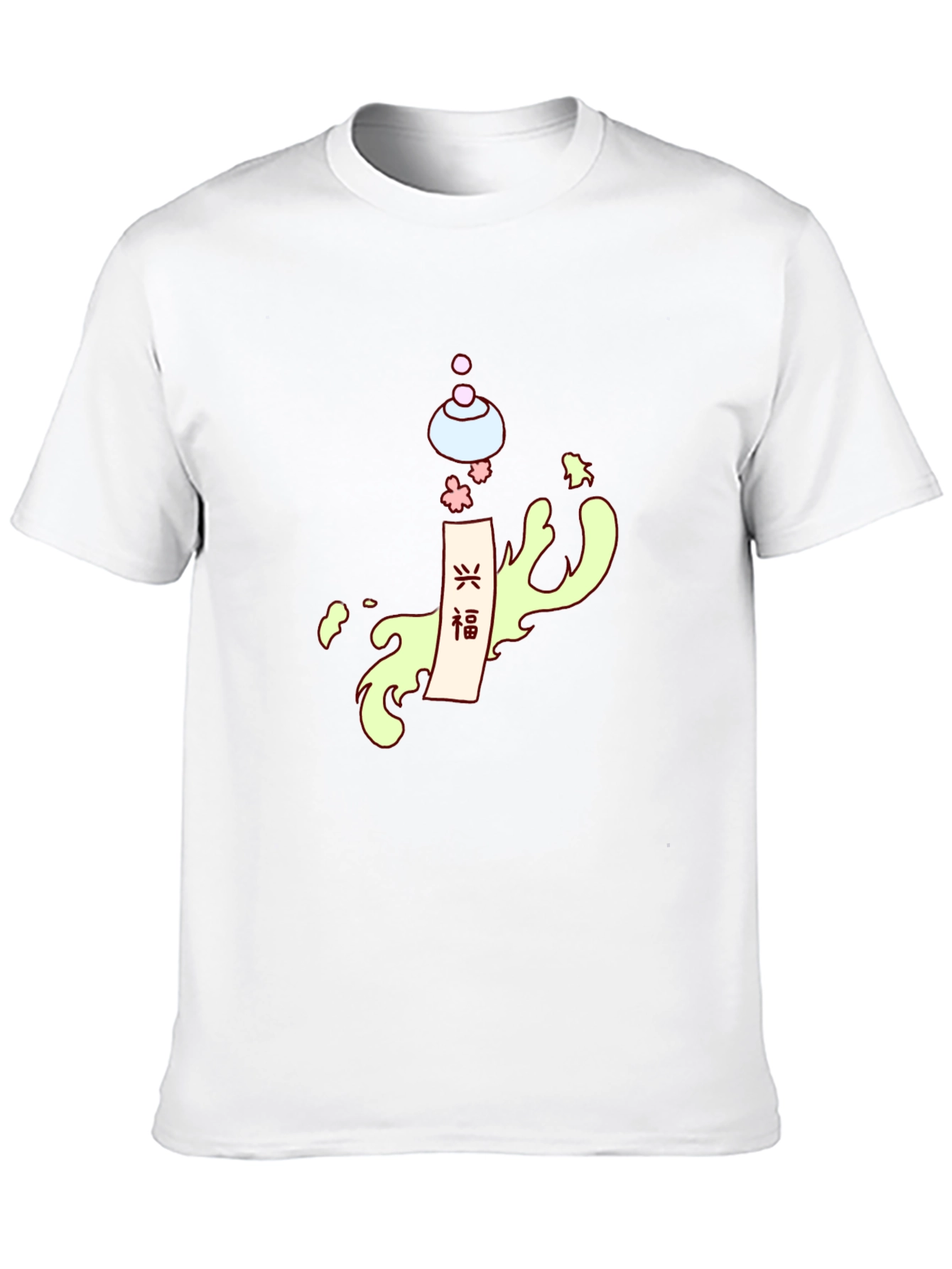 Black T-Shirt with Japanese Design