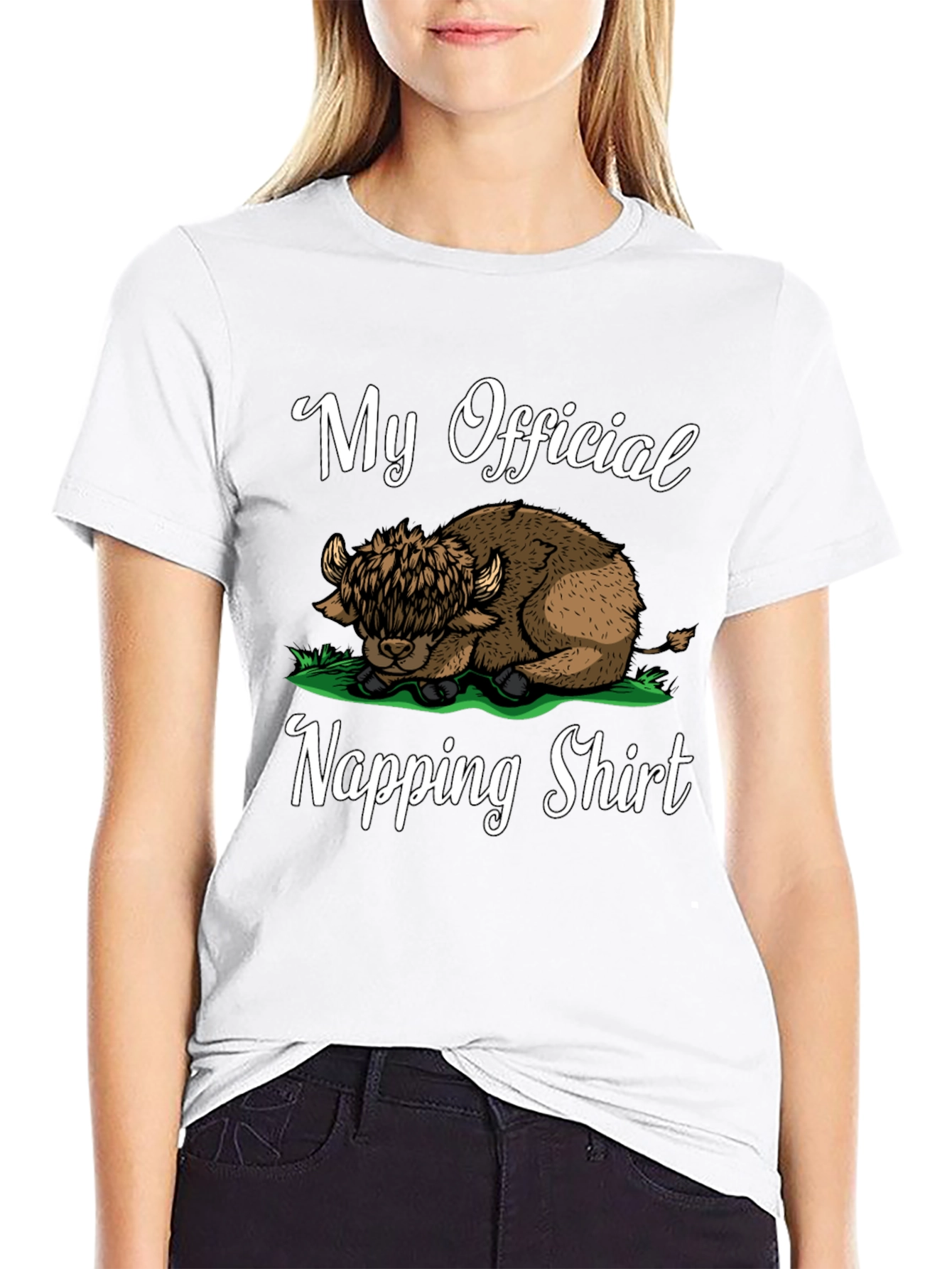 My Official Napping Shirt - Highland Cow Tee