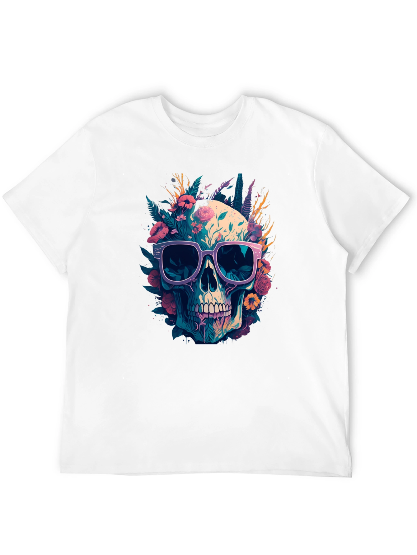 Skull With Sunglasses Graphic Tee