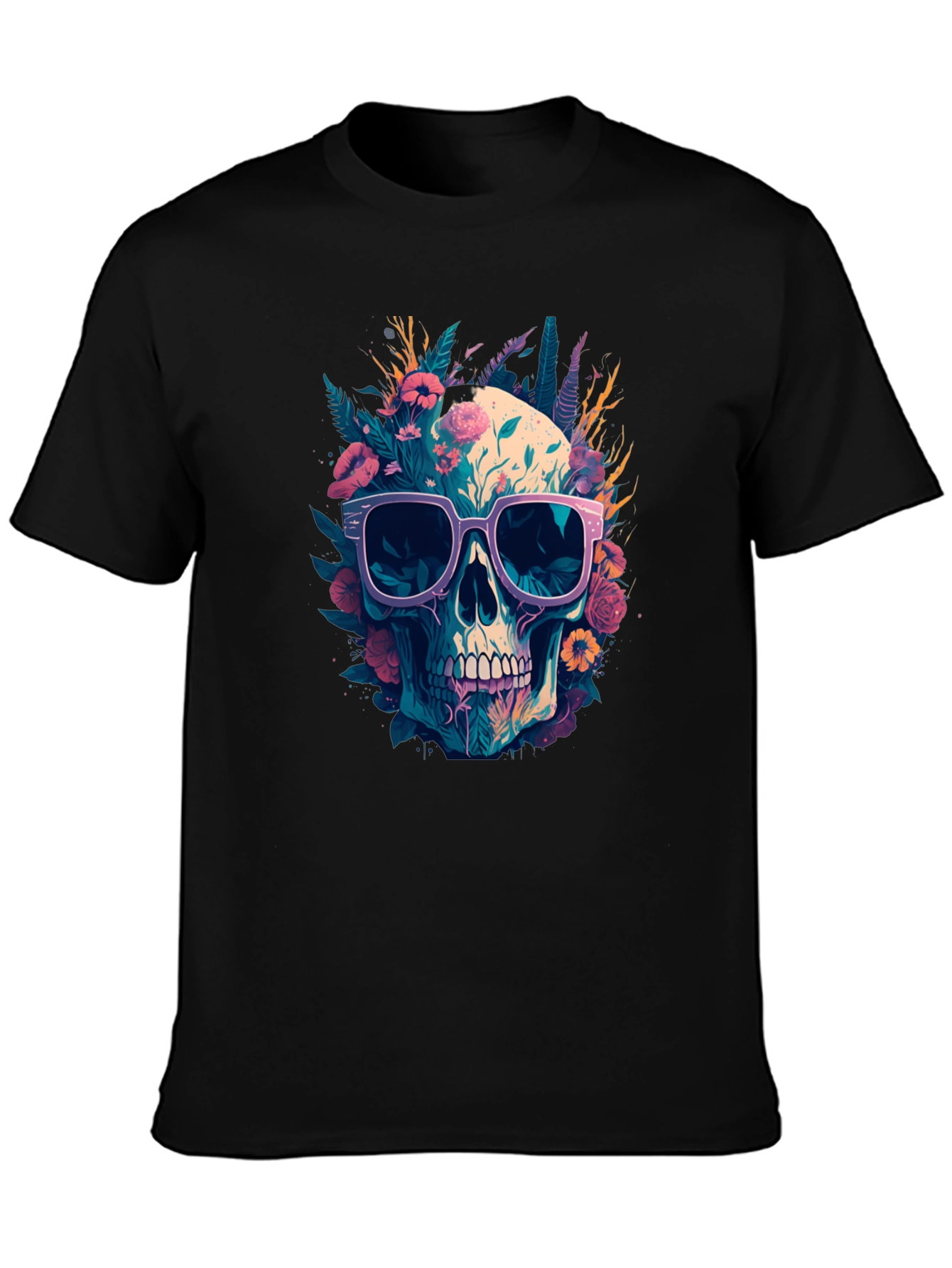 Skull With Sunglasses Graphic Tee