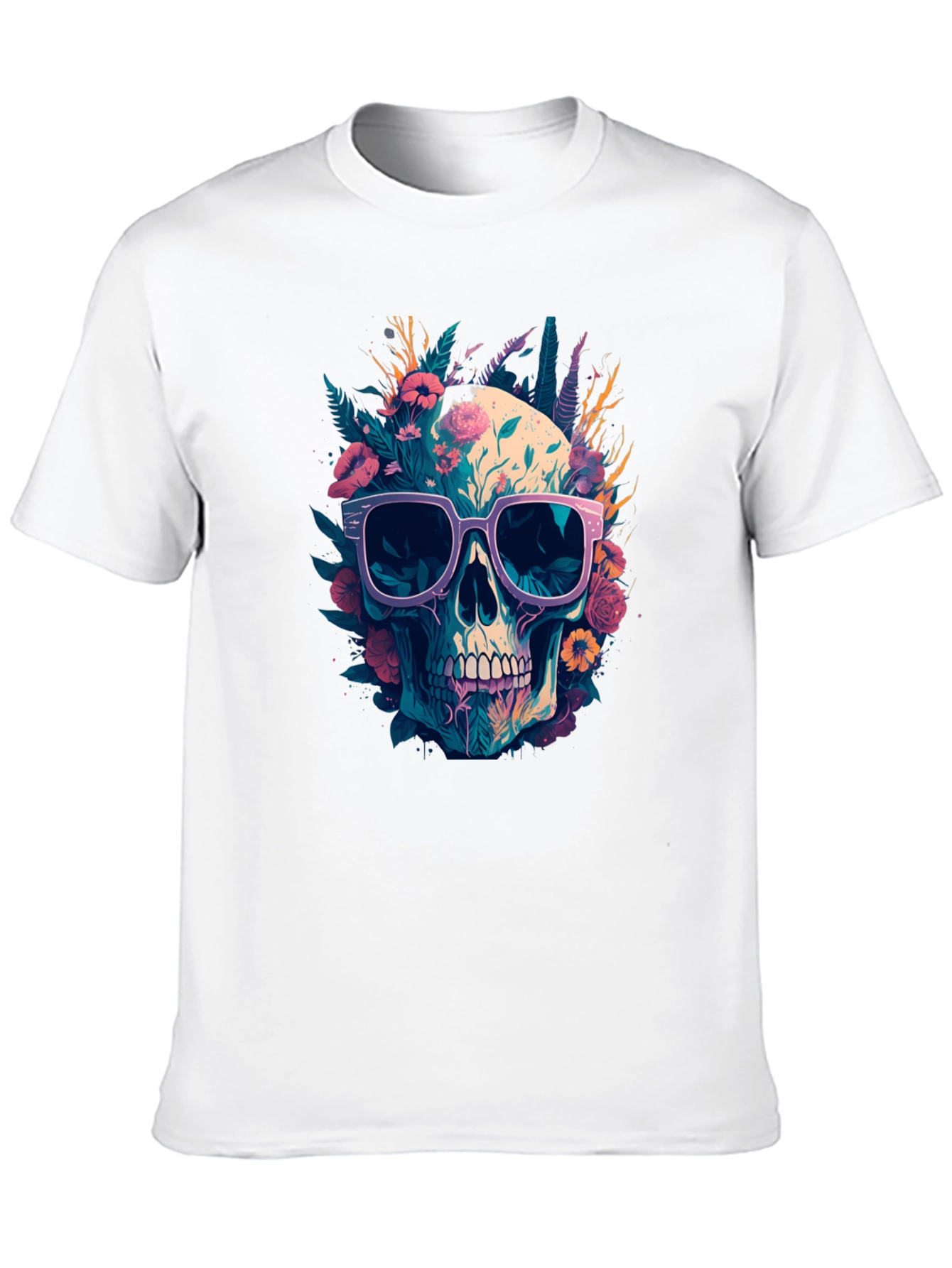 Skull With Sunglasses Graphic Tee